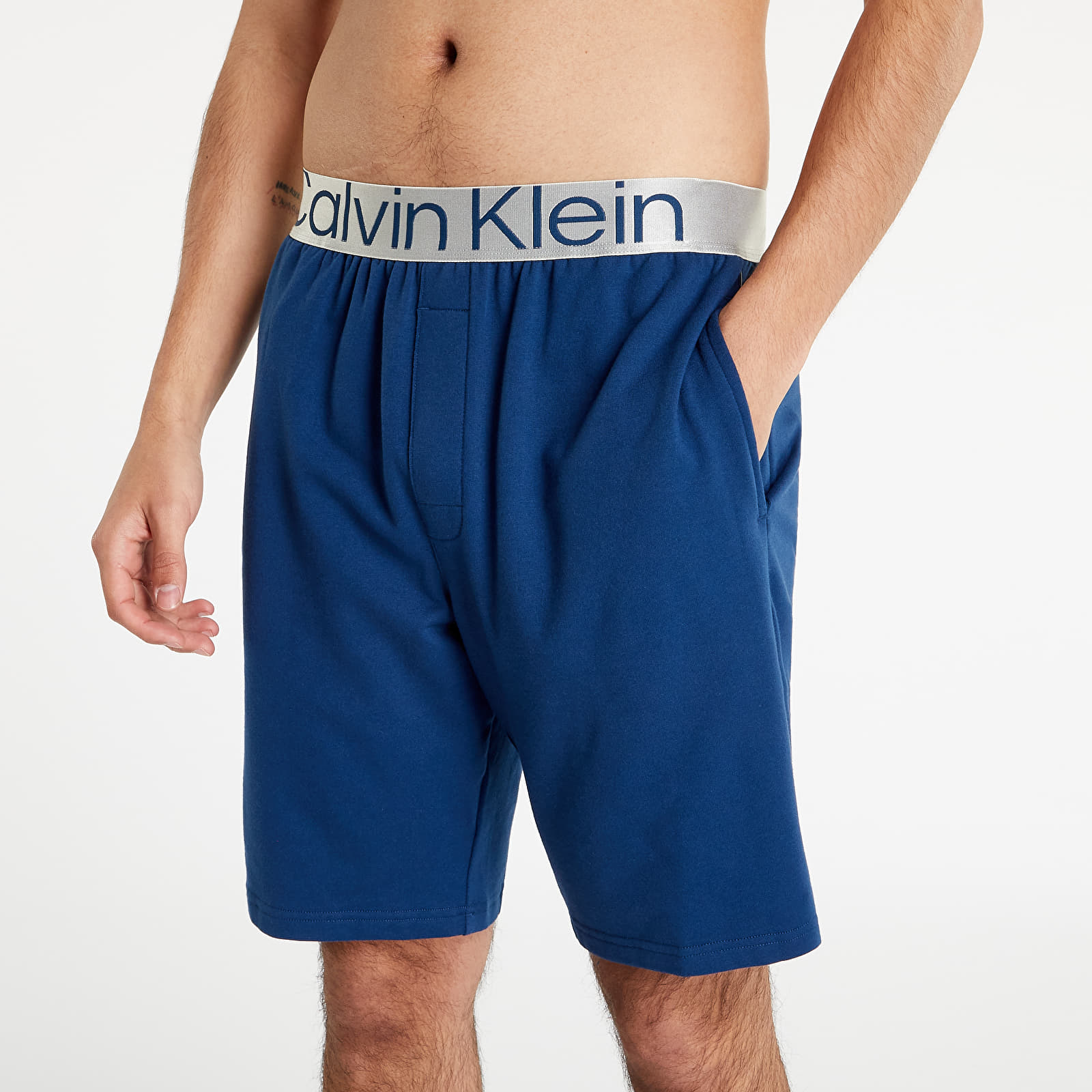Kratke hlače Calvin Klein Ckr Steel Loungewear Sleep Short Blue