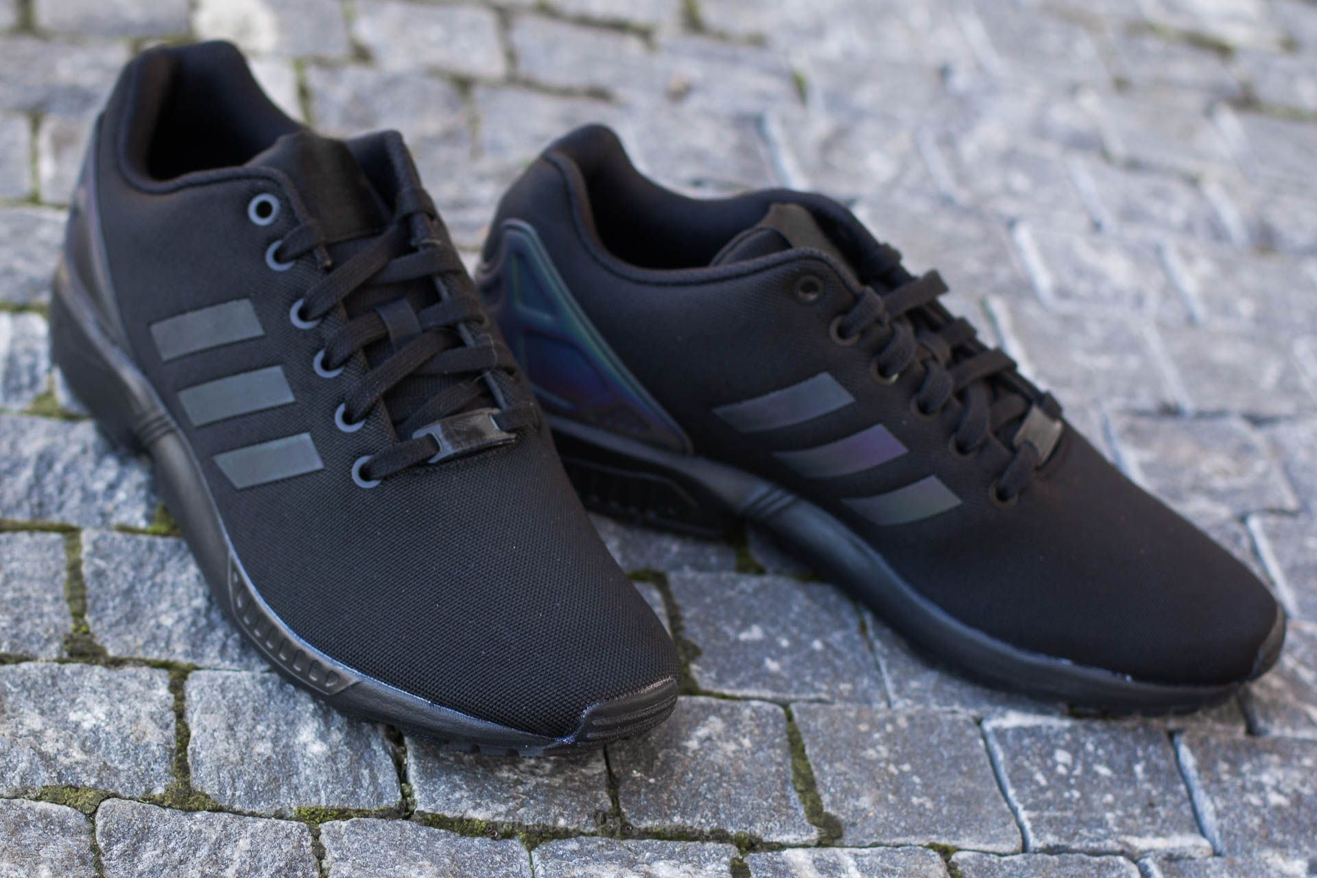 All black adidas zx flux on feet outlet
