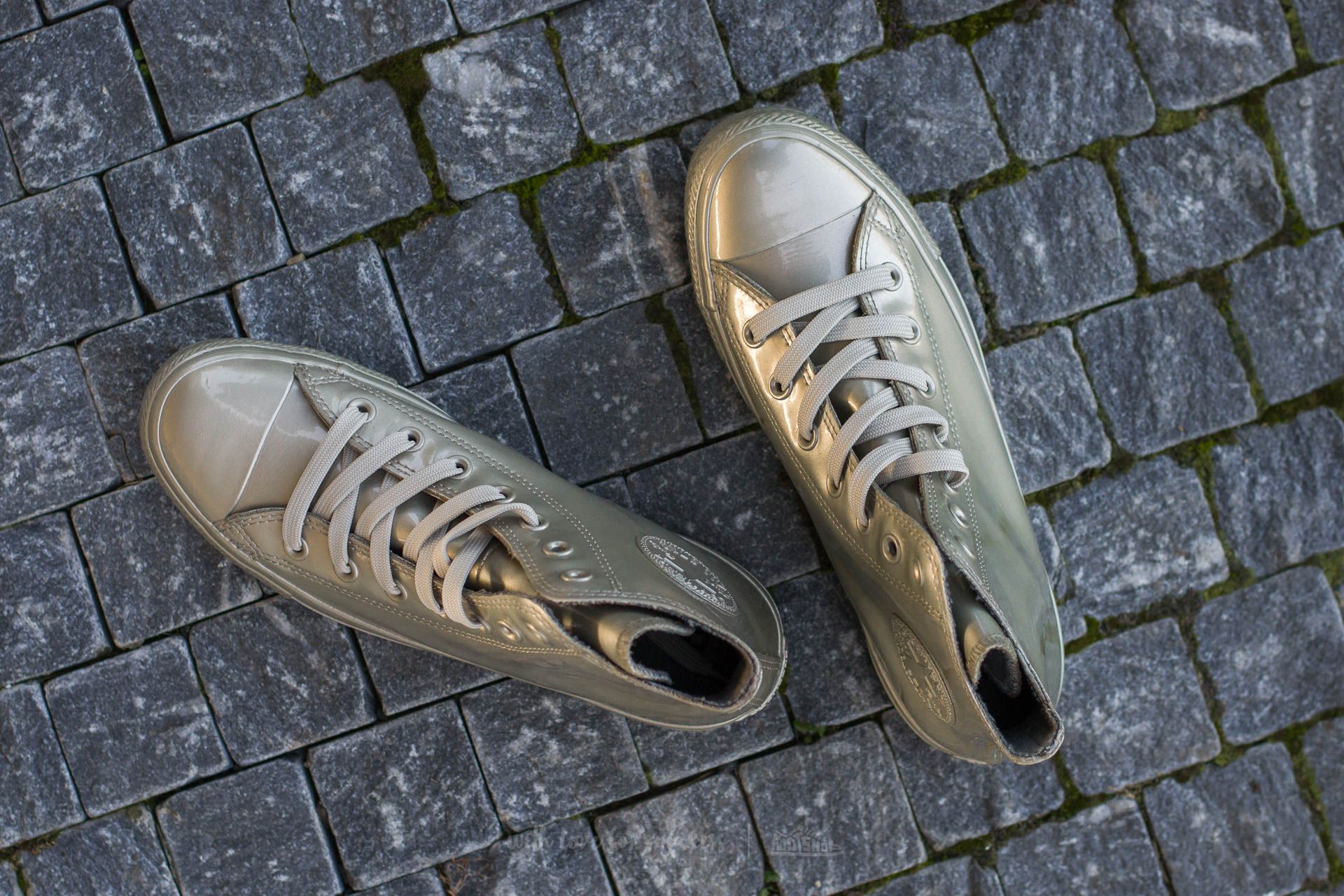 Women s shoes Converse Chuck Taylor AS Metallic Rubber Hi Light Gold Light Gold Footshop