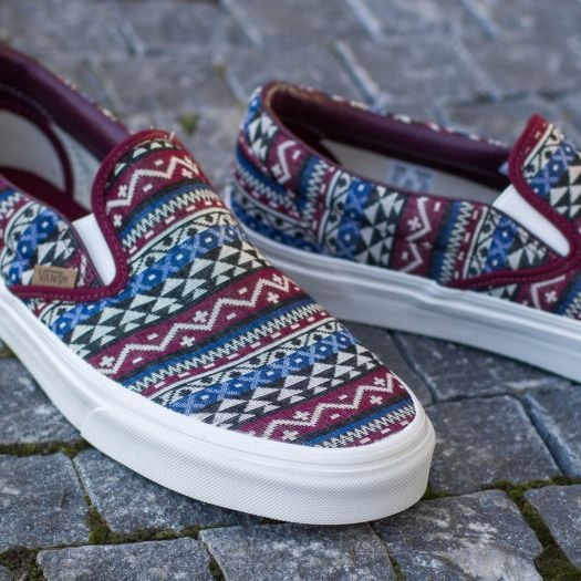 Vans blanket 2025 weave slip on