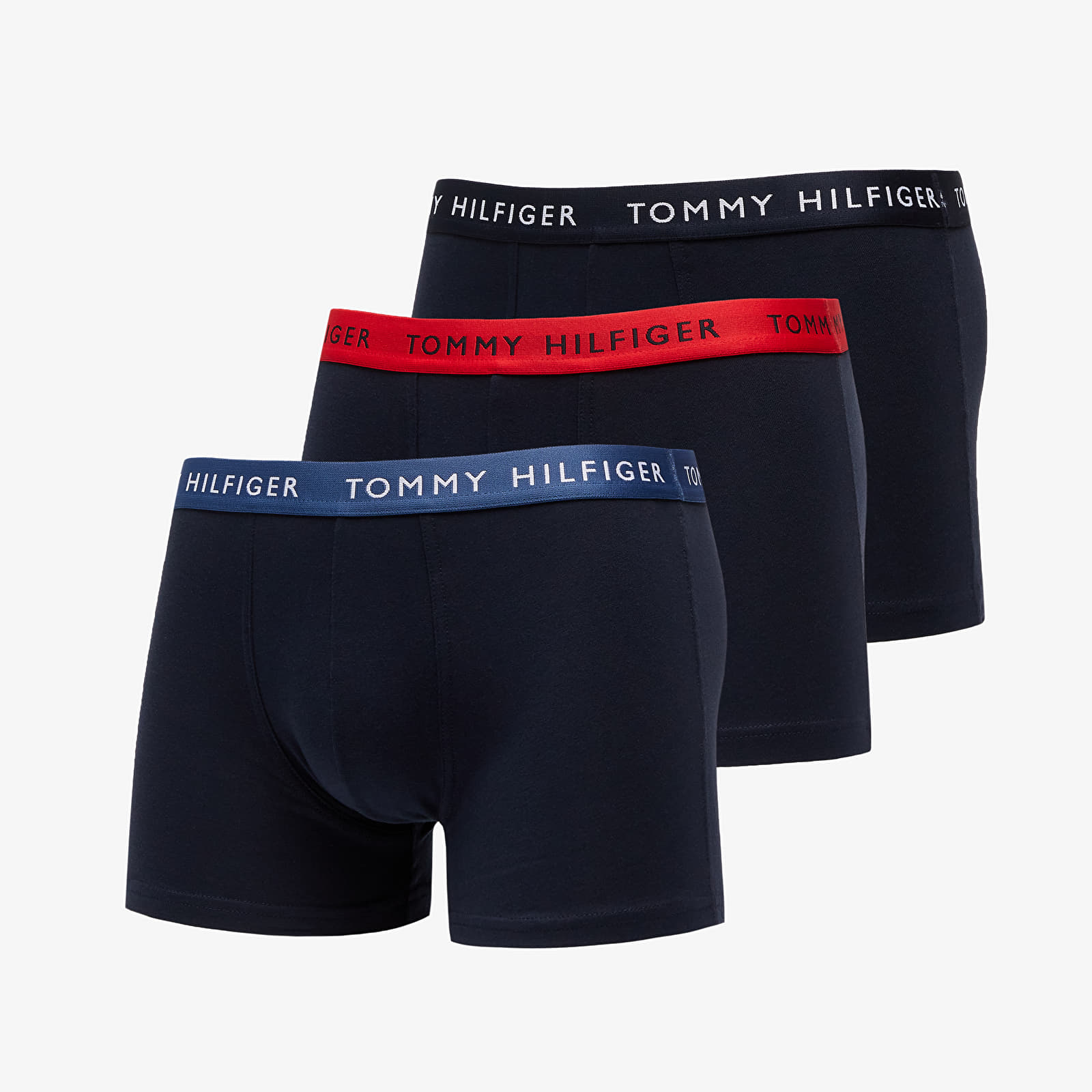 Pantaloncini Tommy Hilfiger Recycled Essentials 3 Pack Trunks Wb Des Sky/Petrol Blue/Prim Red