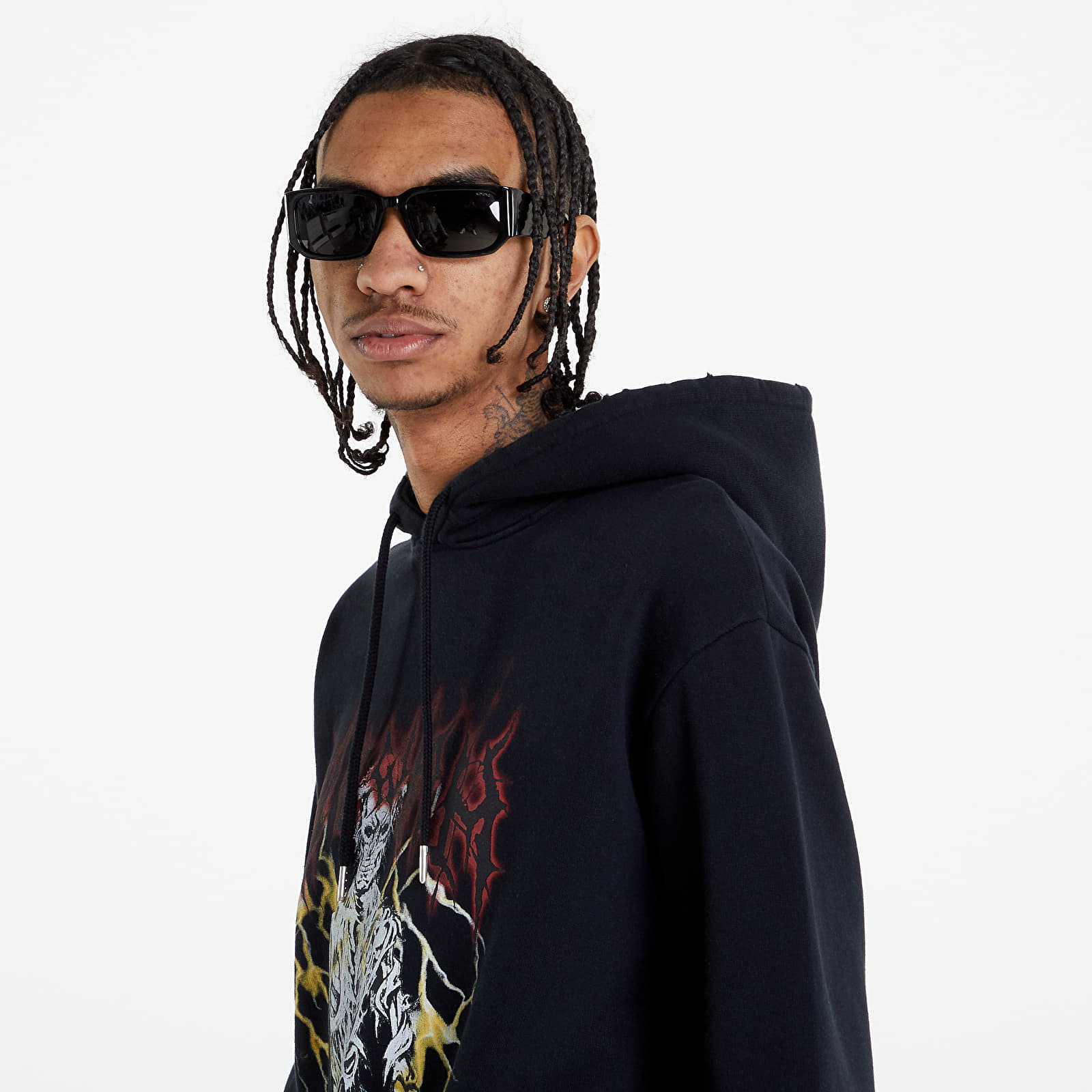 【関税込み】Han Kjobenhavn ブラック Faded Logo フーディ Felpa Han Kjøbenhavn Faded Logo Boxy Hoodie M-134010-265