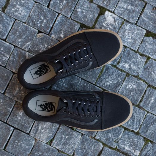 Vans old skool store canvas gum black