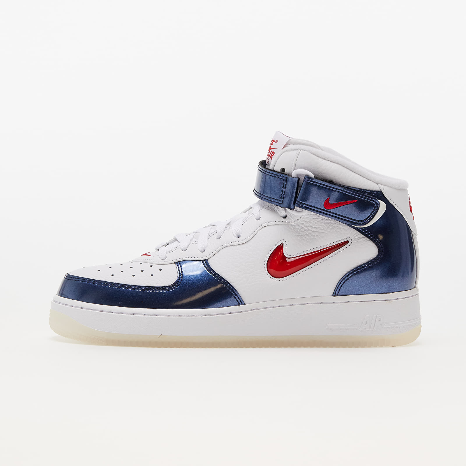 Încălțăminte și sneakerși pentru bărbați Nike Air Force 1 Mid QS White/ University Red-Midnight Navy-White