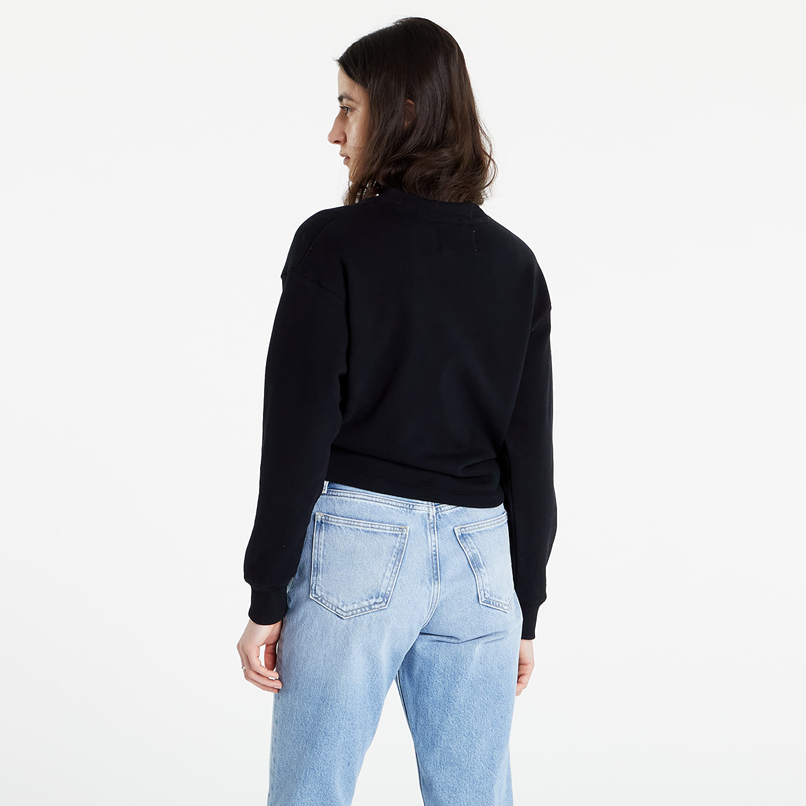 Puloverji   Calvin Klein Jeans Twisted Hem Sweatshirt Ck Black