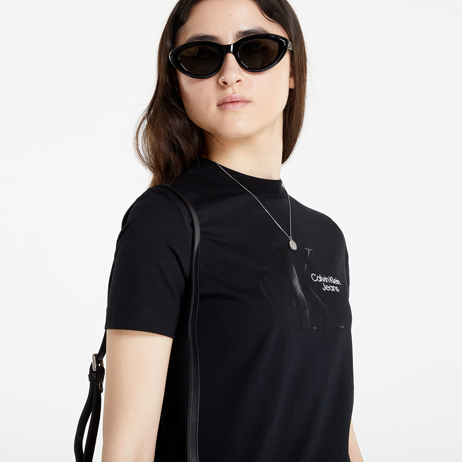 Dress Calvin Klein Jeans Dynamic Ck T-Shirt Dress Ck Black