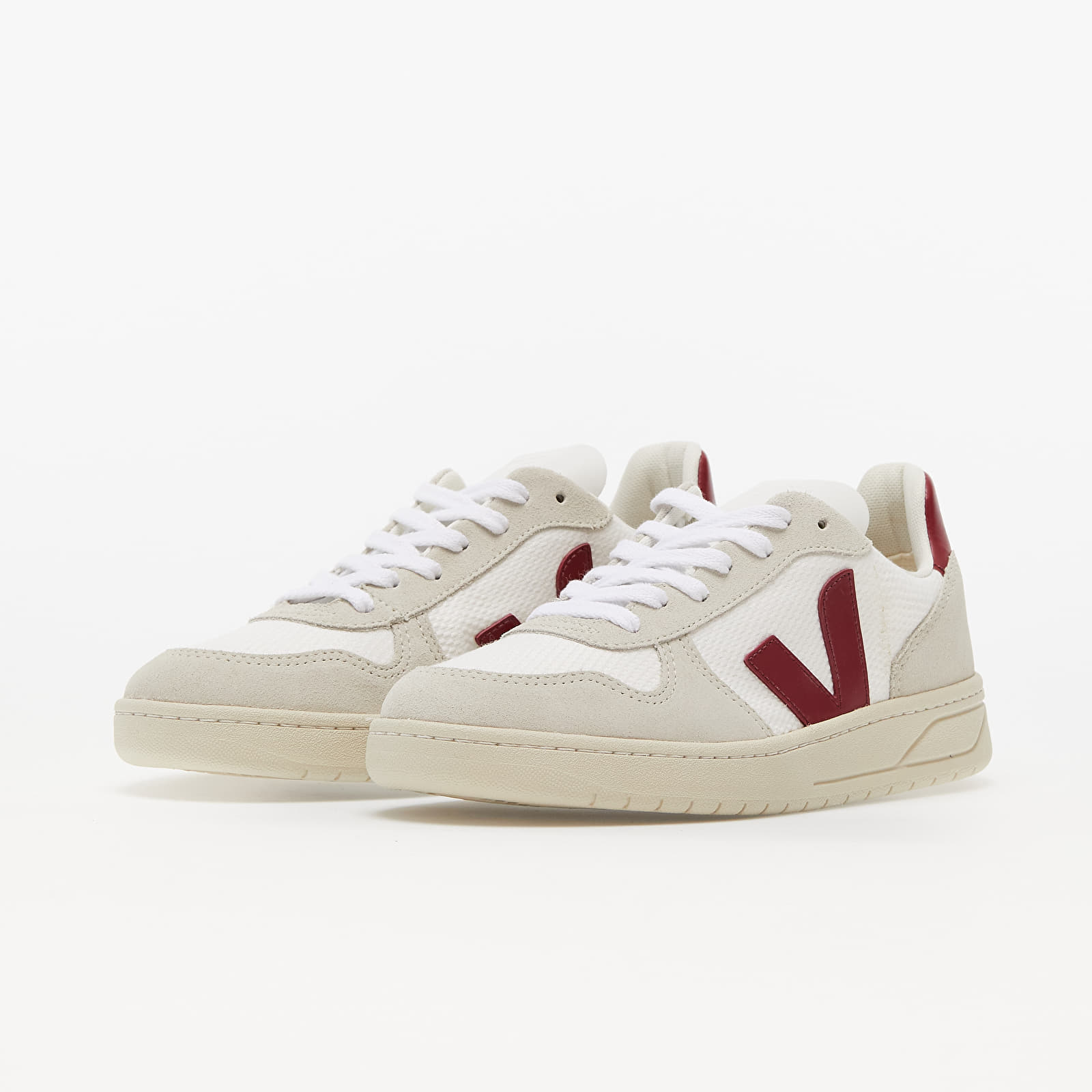 Zapatillas Hombre Veja V-10 B-Mesh White/ Red