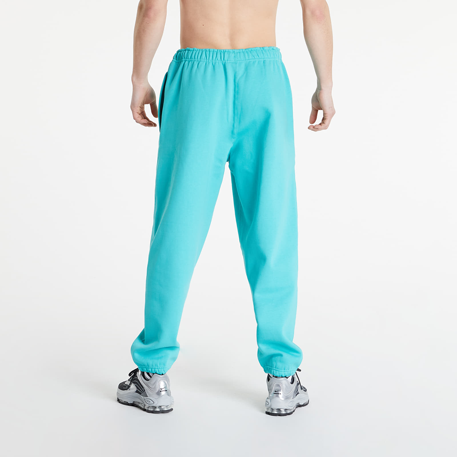 Pants and jeans NikeLab Solo Swoosh Men's Fleece Pants Washed Teal/ White