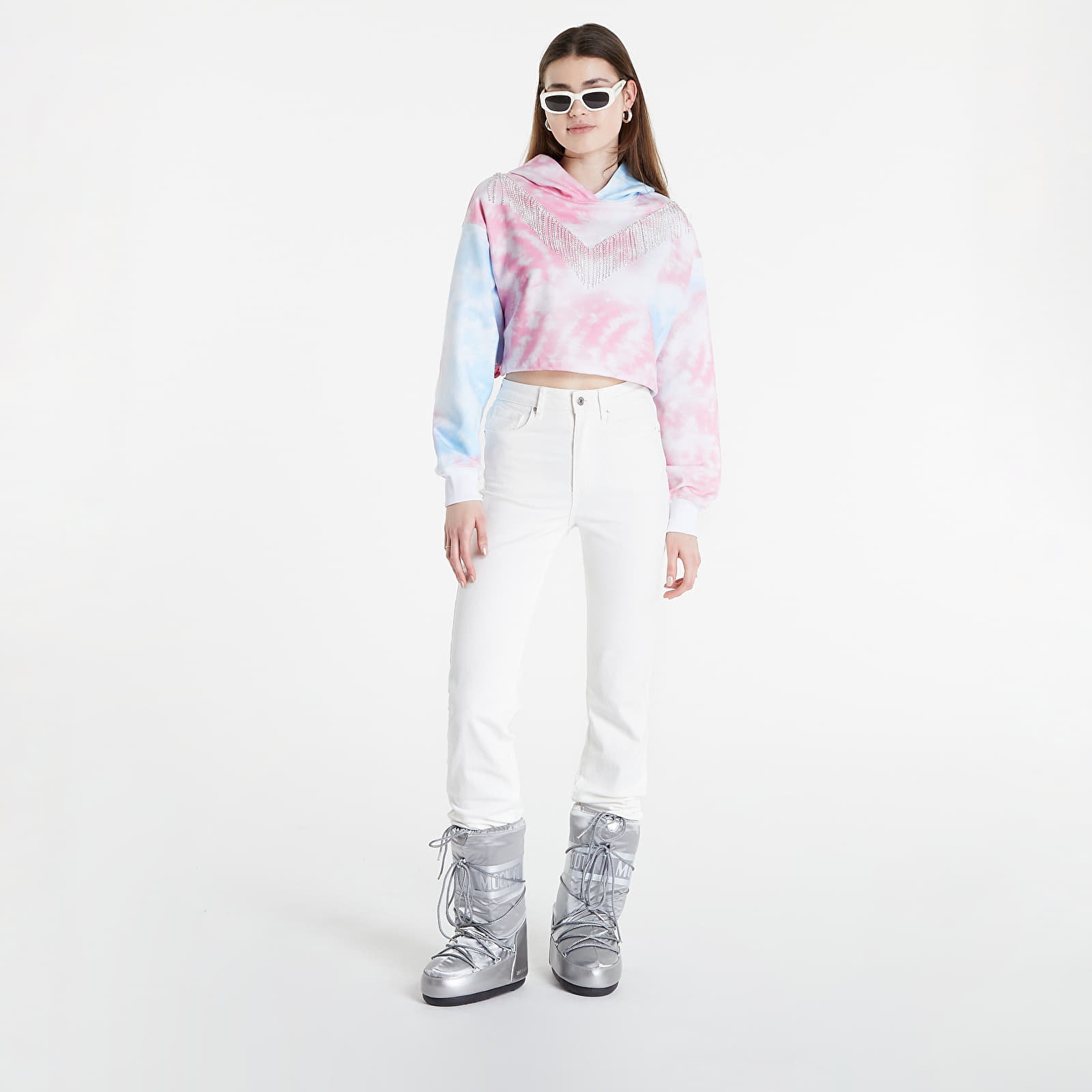 Sudaderas Chiara Ferragni Felpa San Marco Pr Tie Dye Cropped Sweatshirt White