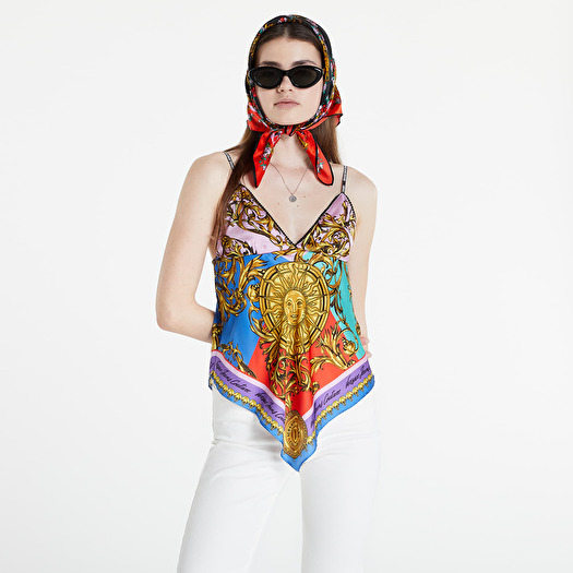 Tank Tops Versace Jeans Couture Light Satin Panel Foulard Garland Top Multicolor Footshop