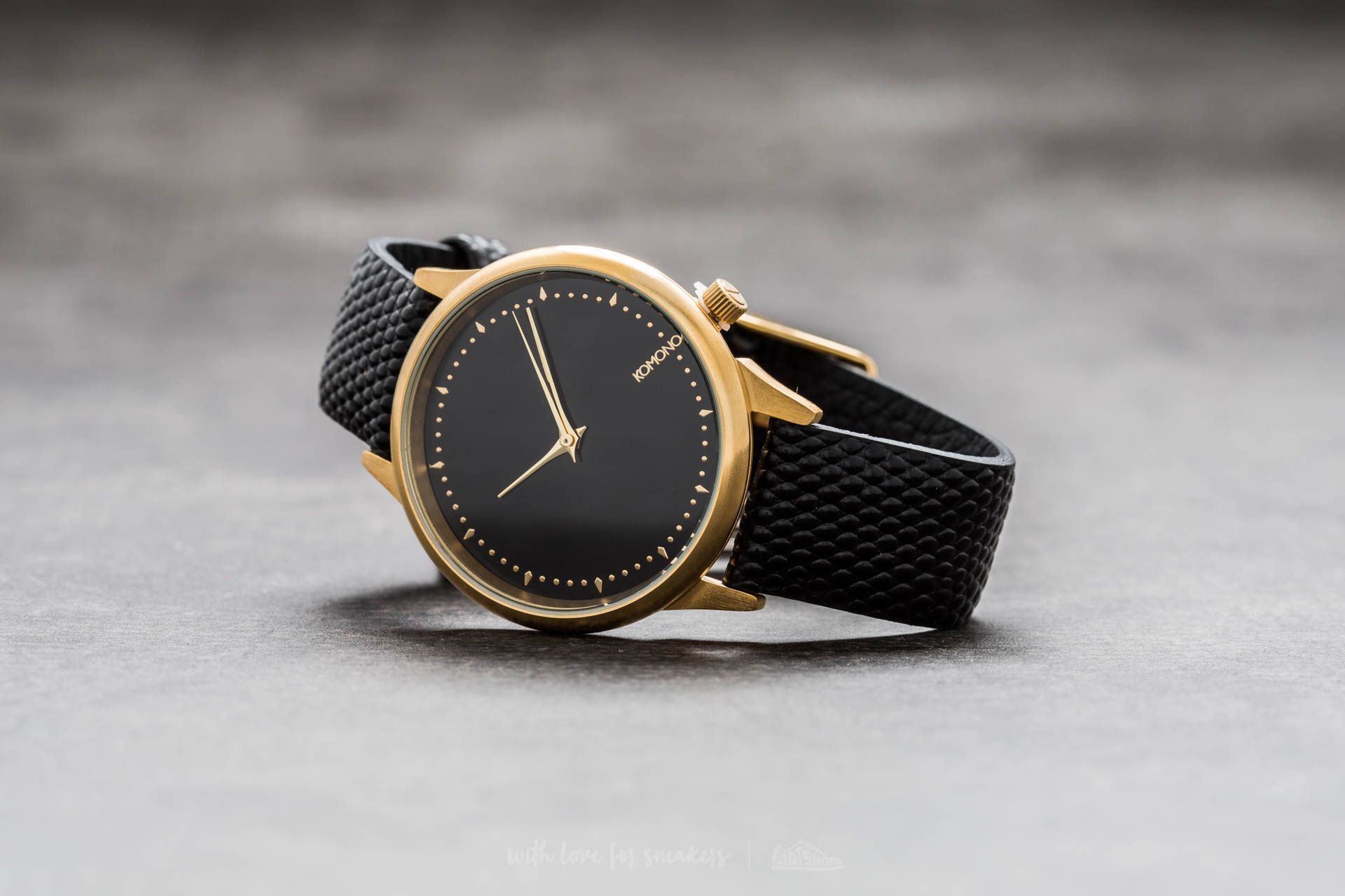 Watches Komono Estelle Monte Carlo Lizard Black Footshop