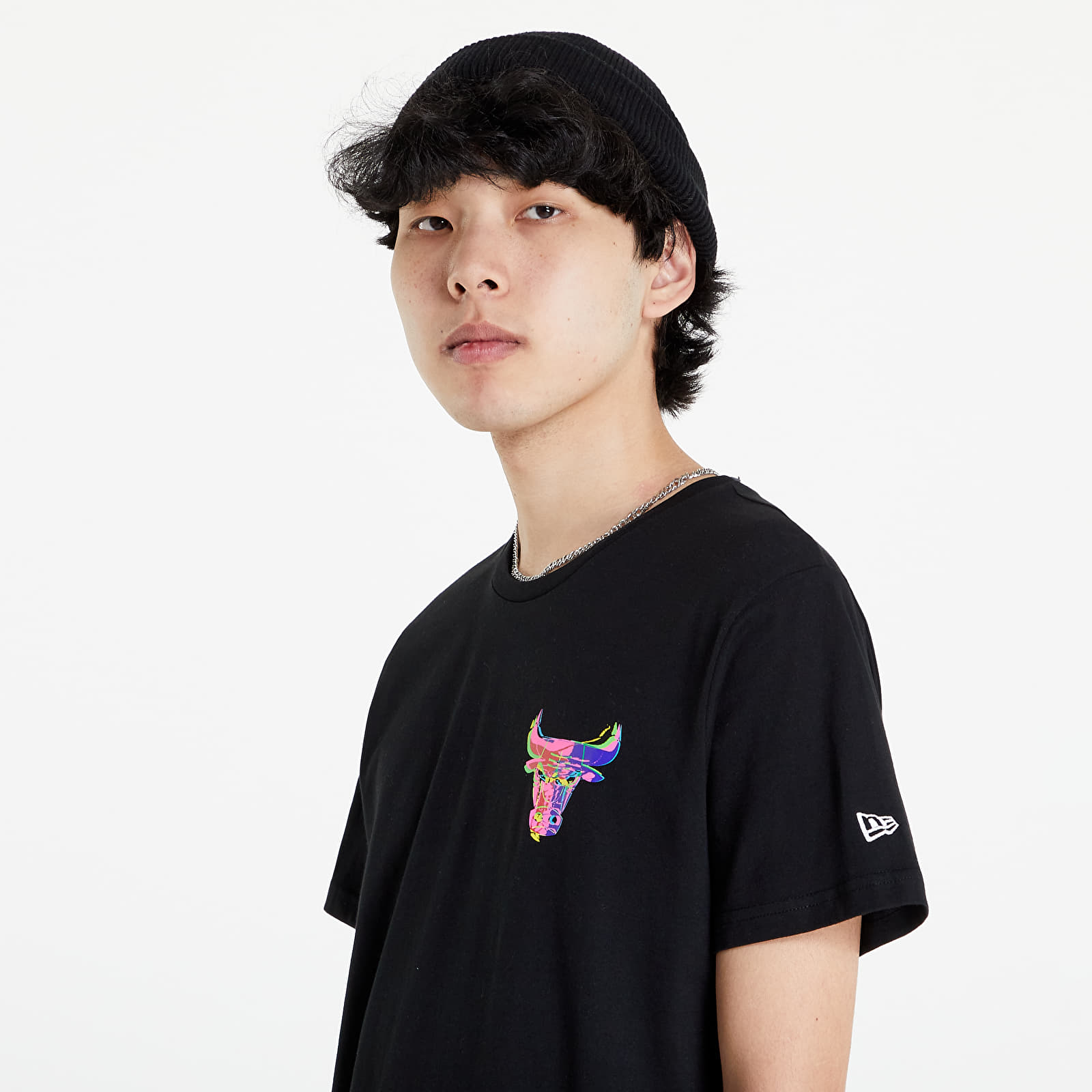 T-skjorter New Era NBA Neon Back Graphic Tm Logo Tee Chicago Bulls Black