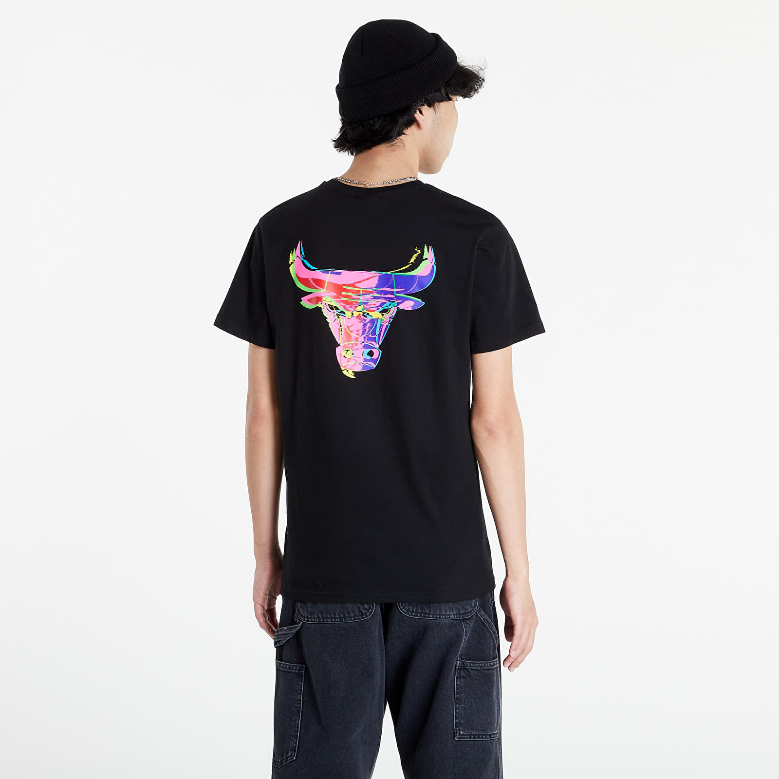 T-skjorter New Era NBA Neon Back Graphic Tm Logo Tee Chicago Bulls Black