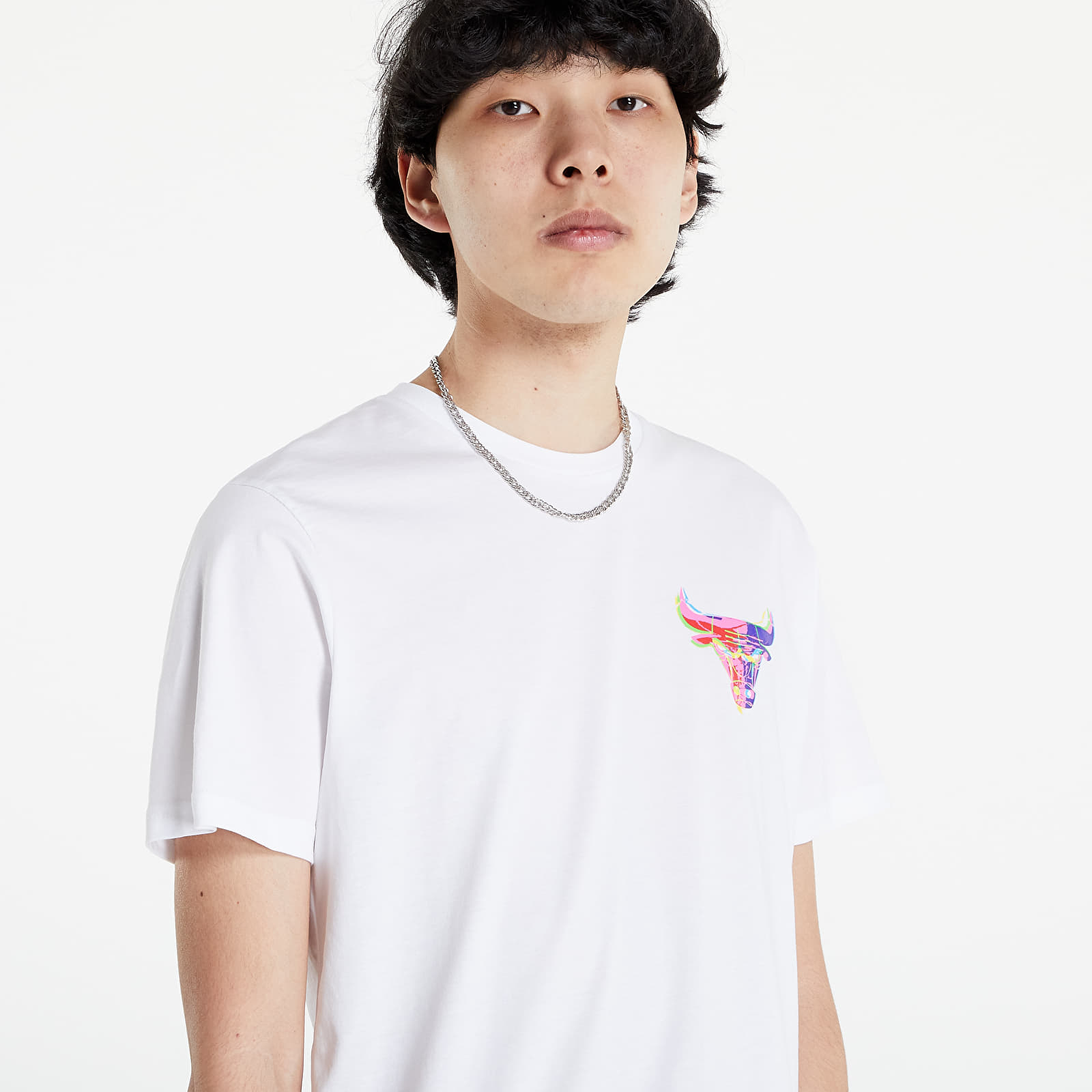 T-skjorter New Era NBA Neon Back Graphic Tm Logo Tee Chicago Bulls White