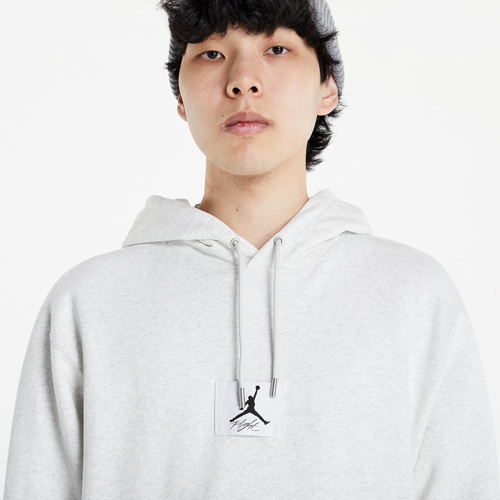 Mikiny Jordan Essentials Statement Fleece Oatmeal Heather
