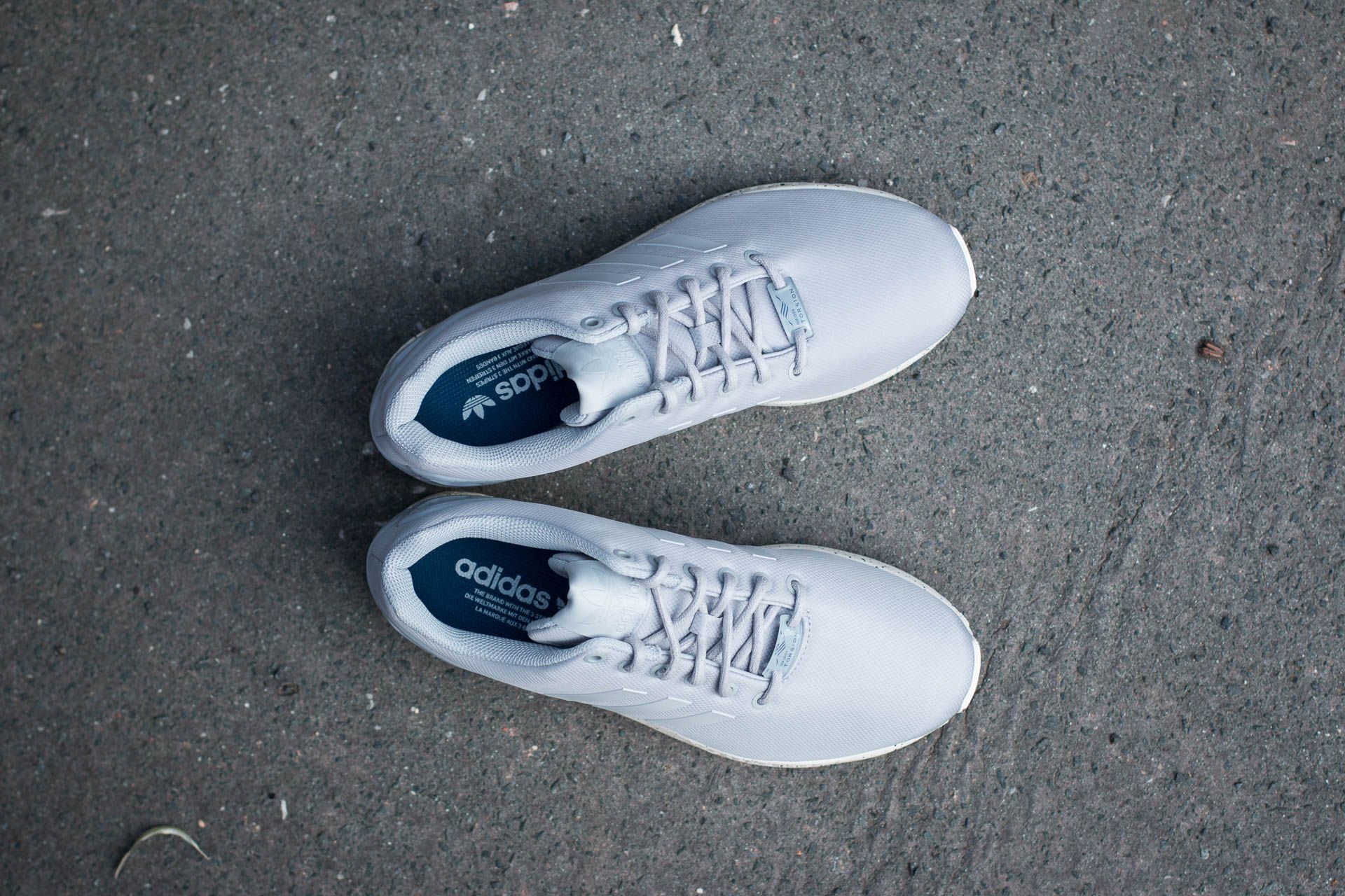 Adidas originals zx flux top - men's onix/onix/white reflective