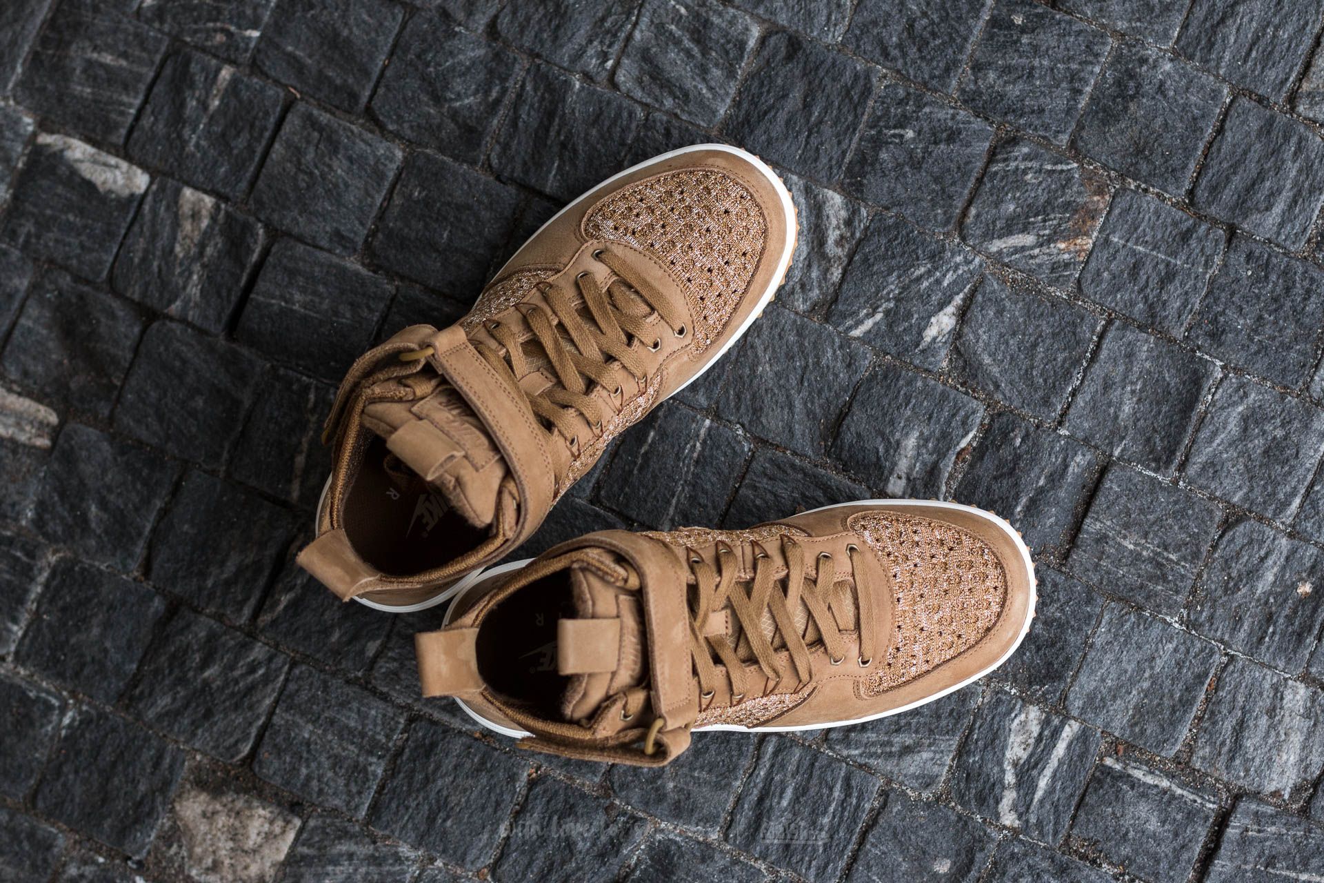 Buty męskie Nike Lunar Force 1 Flyknit Workboot Golden Beige/ Sail-Olive Flak