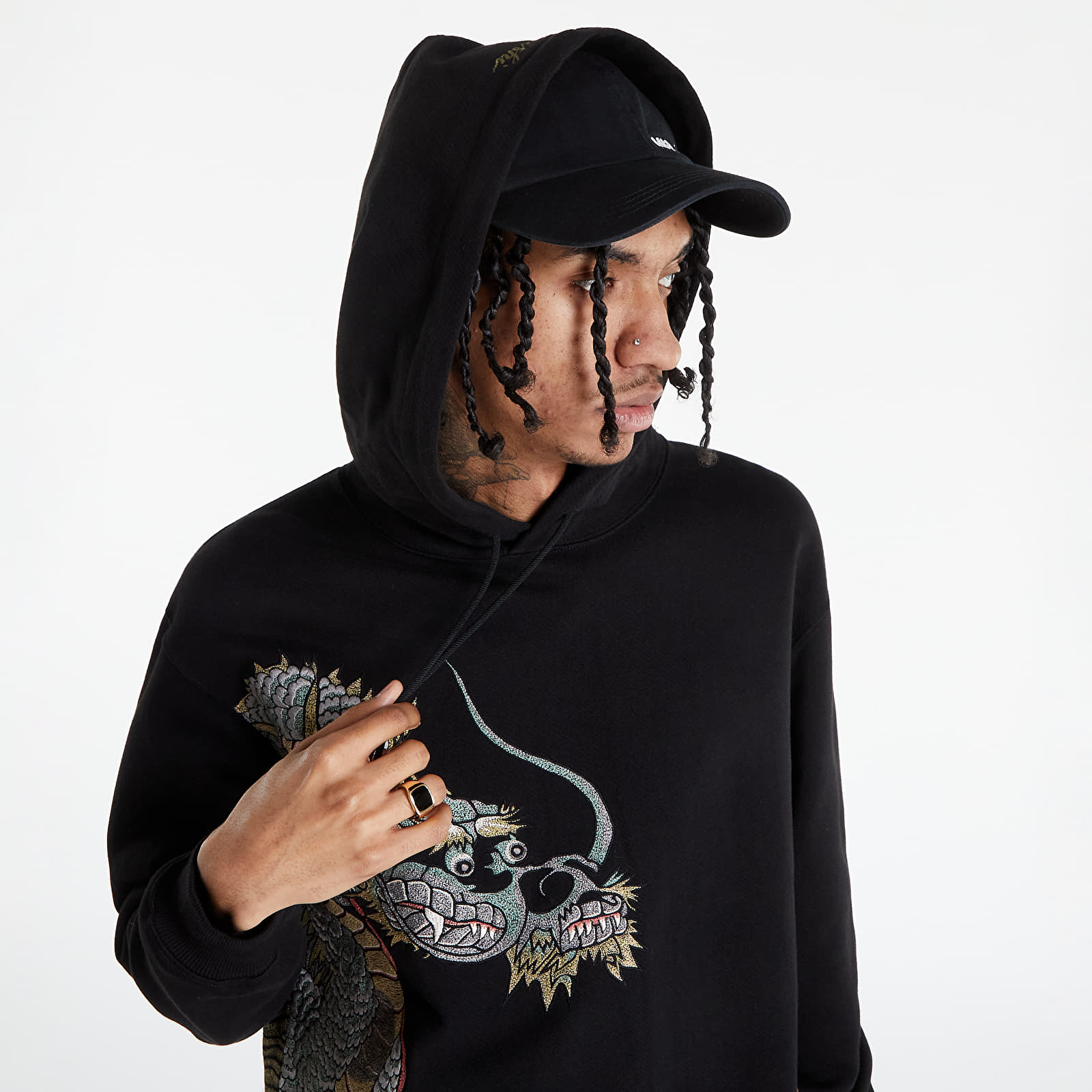 Maharishi Dragon & Tigers Hooded Sweat - Olive - MH8084-OLV