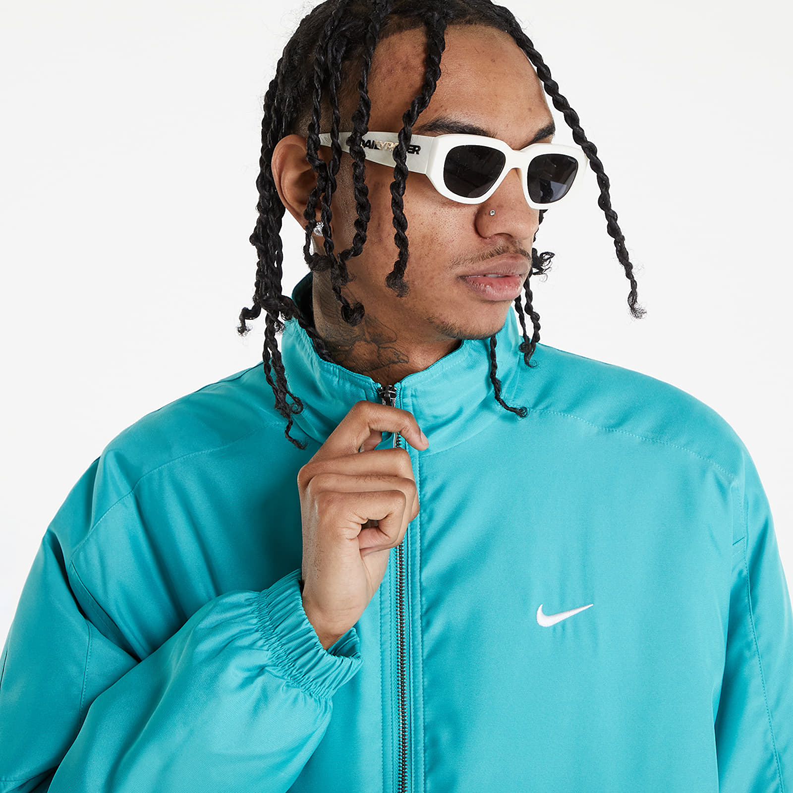 Striukės Nike Solo Swoosh Bomber Jacket Washed Teal/ Black/ White