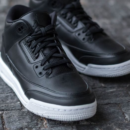Women s shoes Air Jordan 3 Retro BG Black Black White Footshop