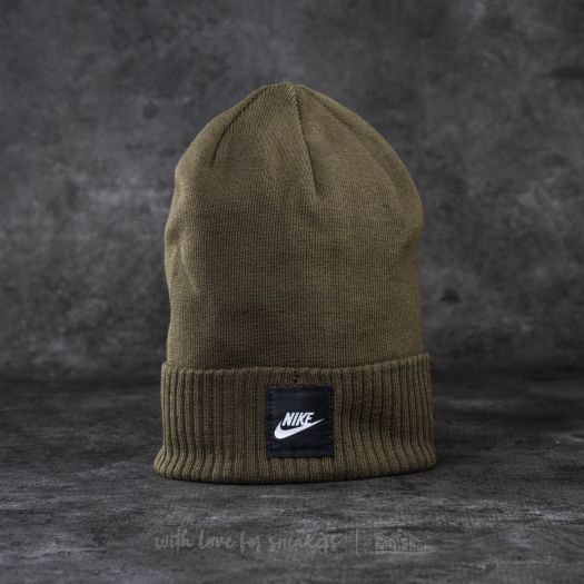 Olive green nike beanie best sale