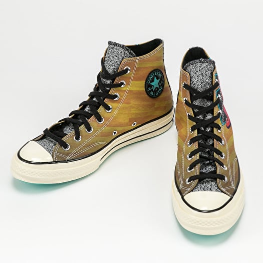 Scarpe uomo Converse Chuck 70 Hi Brown/ Solar Red/ Electric Aqua