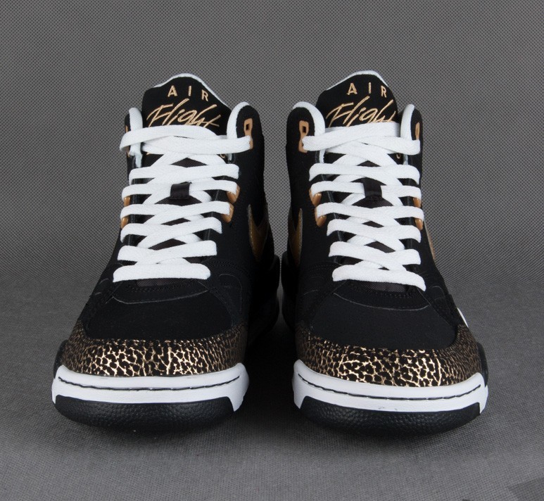 Zapatos Nike Flight ´13 Mid Black/Metallic Gold-White-Dark Grey
