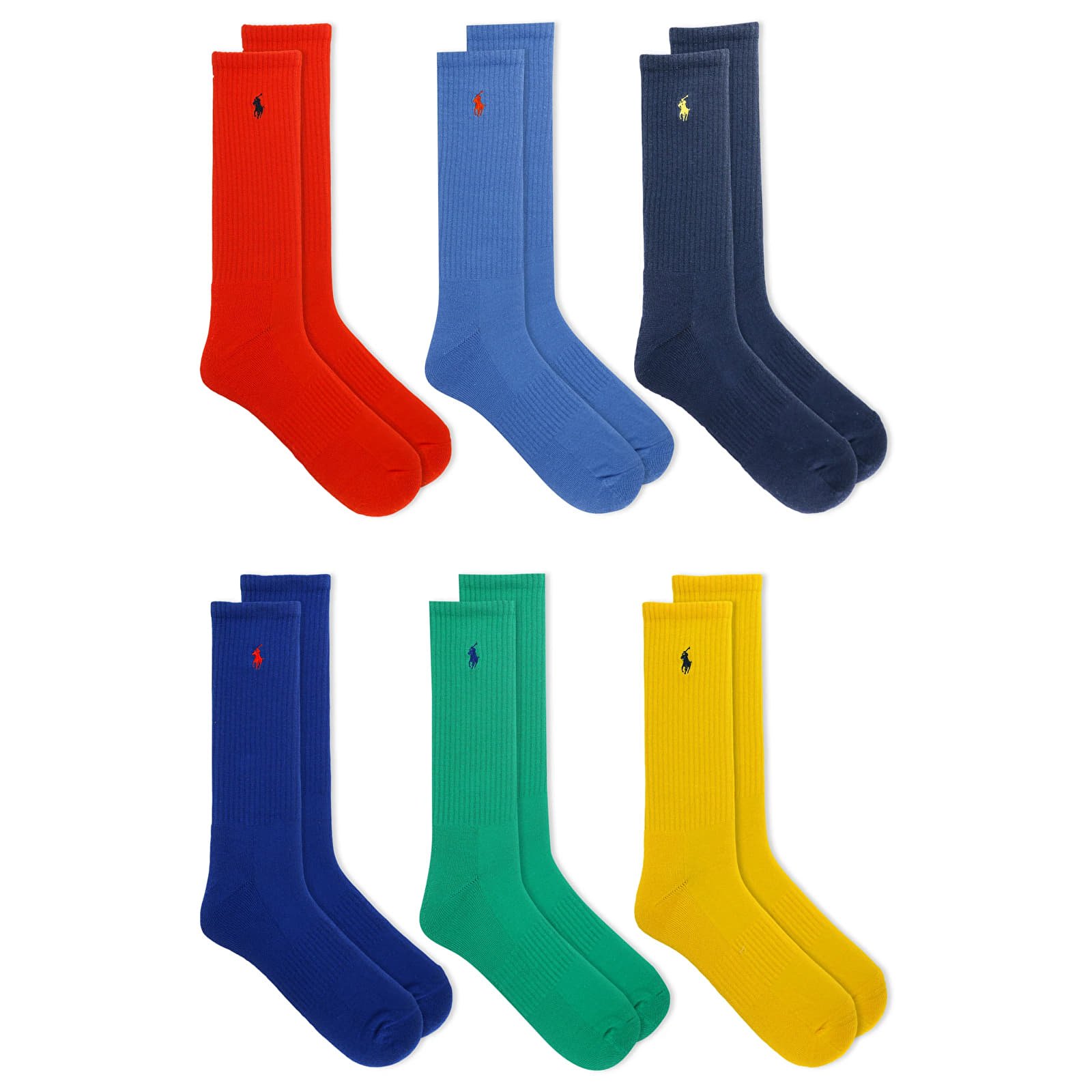 Socks Ralph Lauren Polo Blend Solid Classic Sport 6-Pack Multicolor