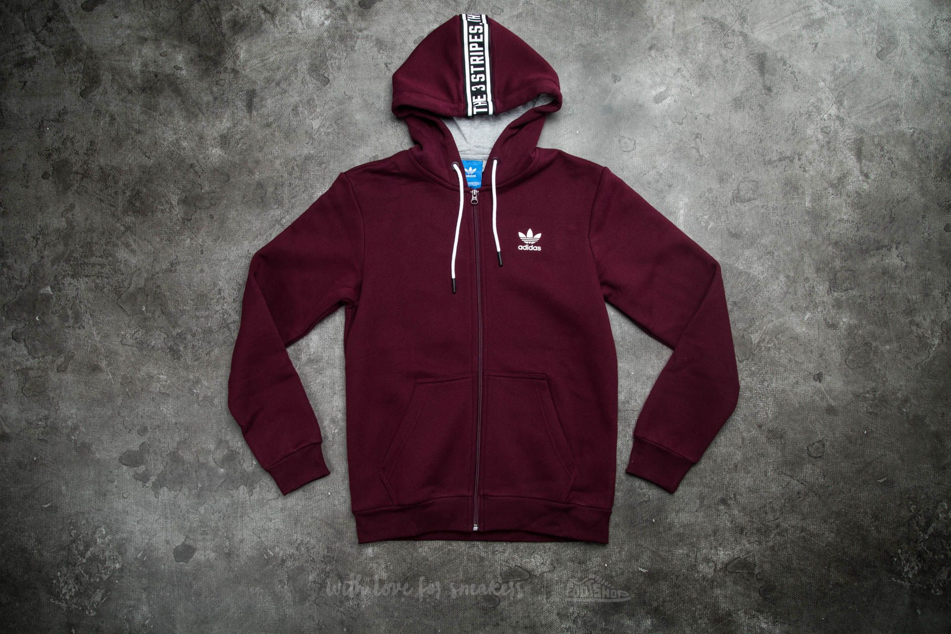 Hoodies en truien adidas Essentials Fz Hoody Maroon Footshop