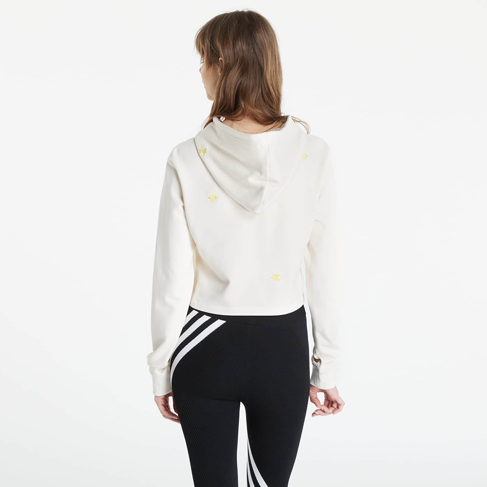 Adidas cropped hoodie yellow hot sale