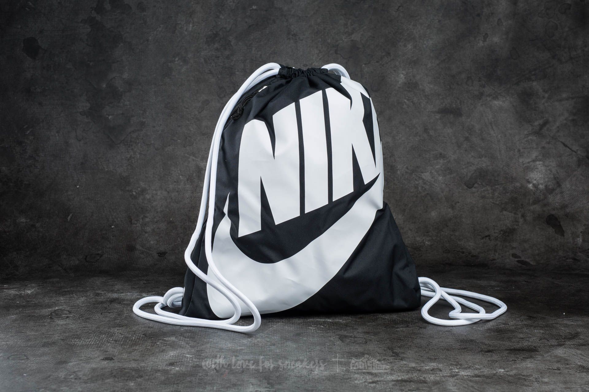 Sacs de sport Nike Sportswear Heritage Gymsack Black/ White/ White