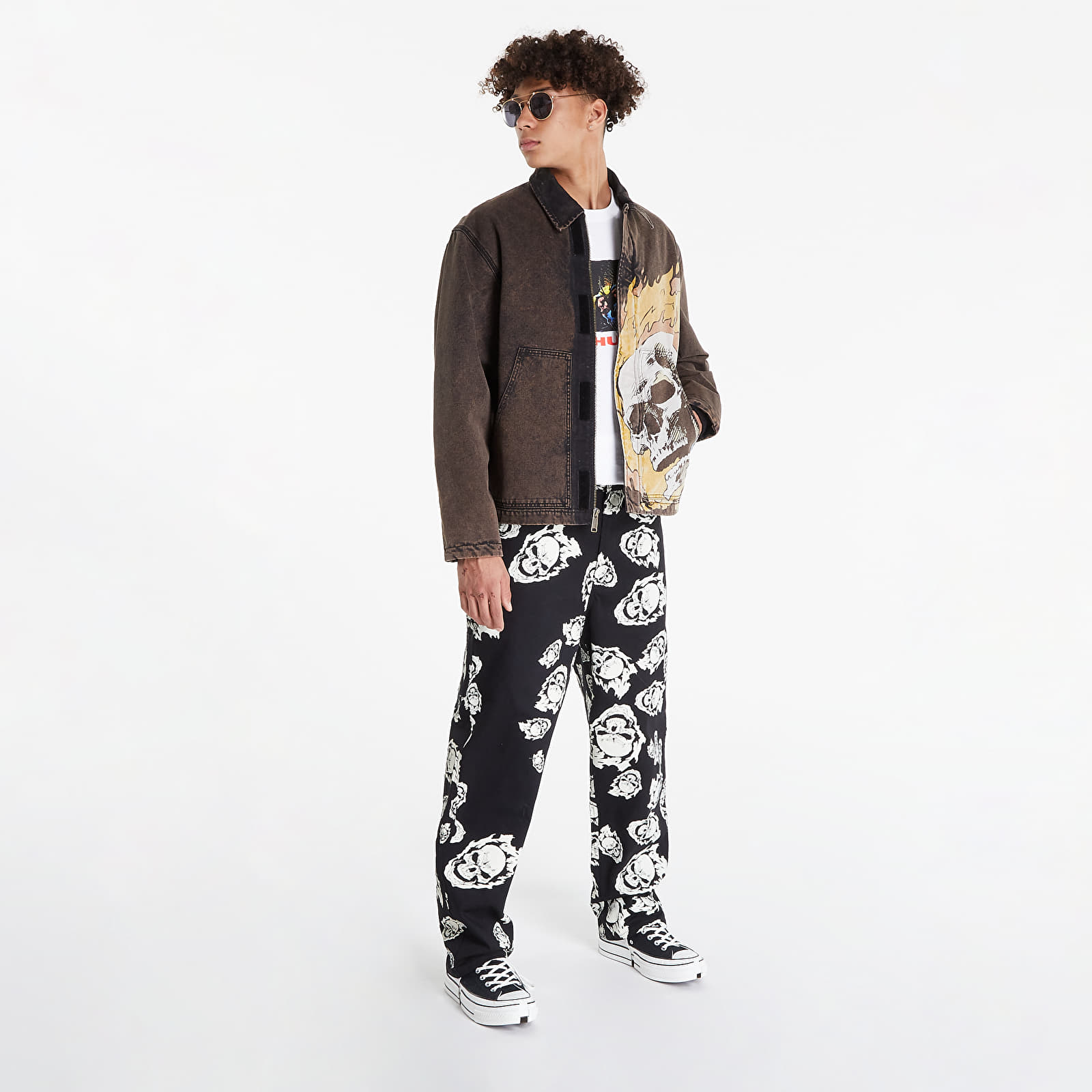 Jackets HUF x Marvel Ghost Rider Work Jacket Washed Black