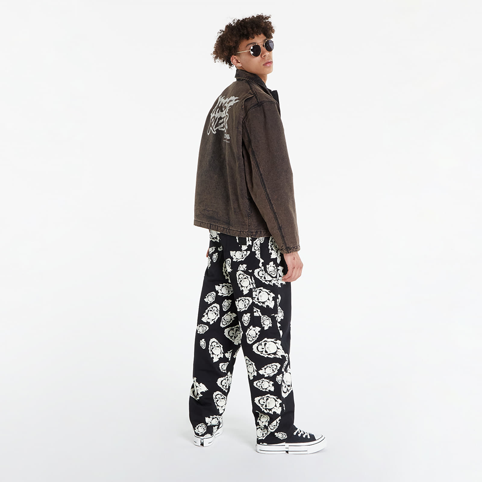 Jackets HUF x Marvel Ghost Rider Work Jacket Washed Black