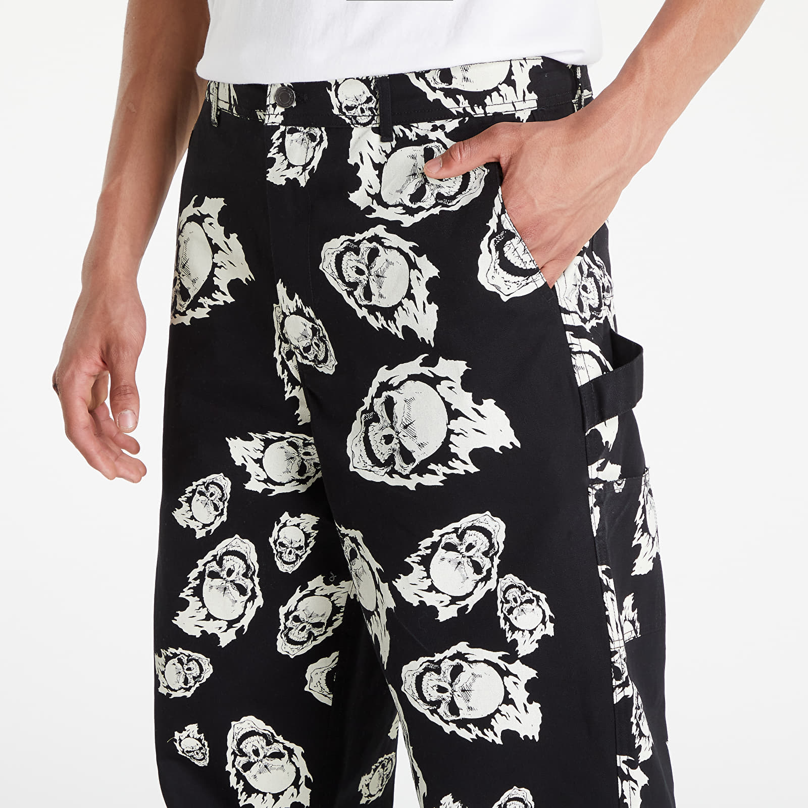 Pants and jeans HUF x Marvel Ghost Rider Painter Pant Black