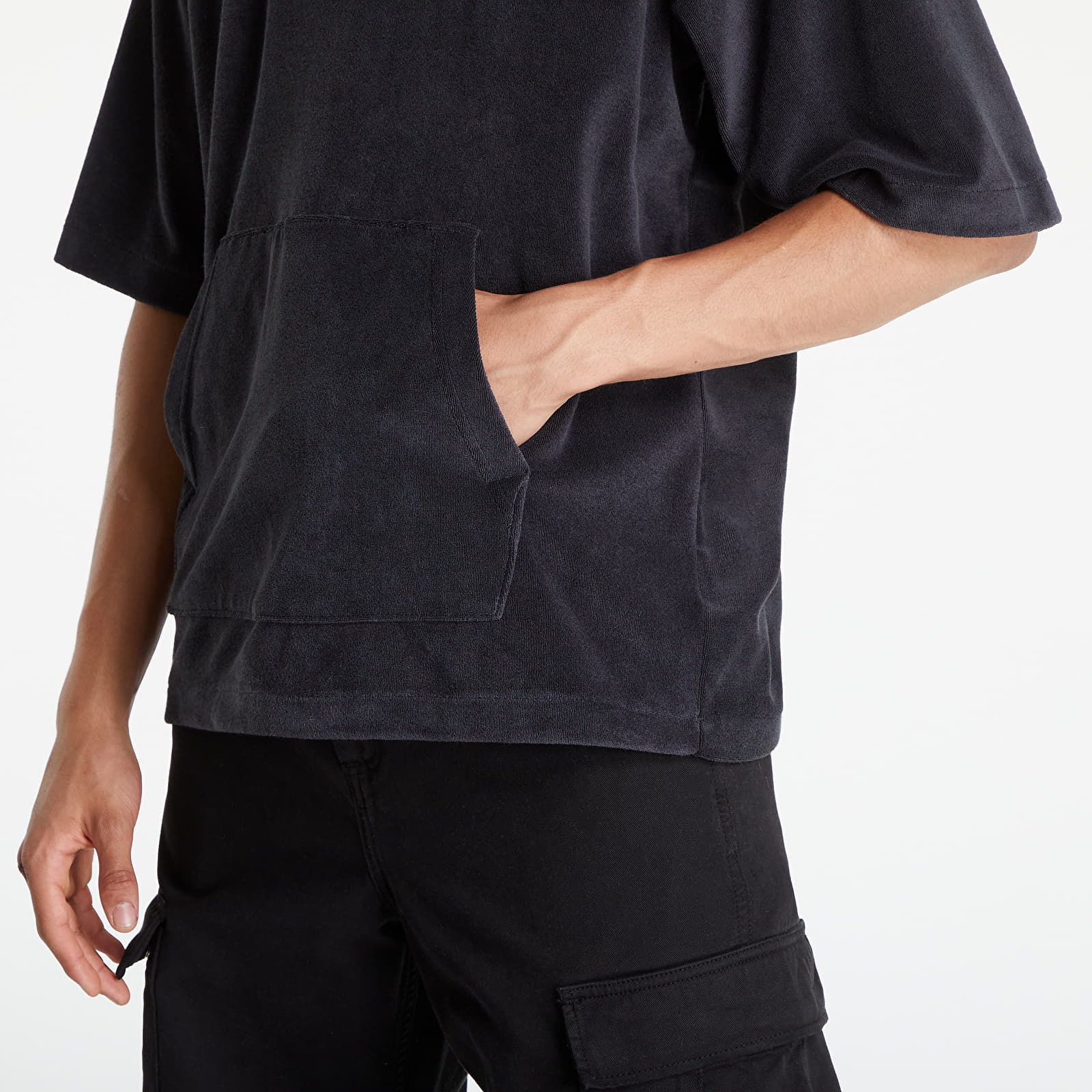 Tričká Nike NSW Hbr-S Short Sleeve Top Black/ Washed Teal