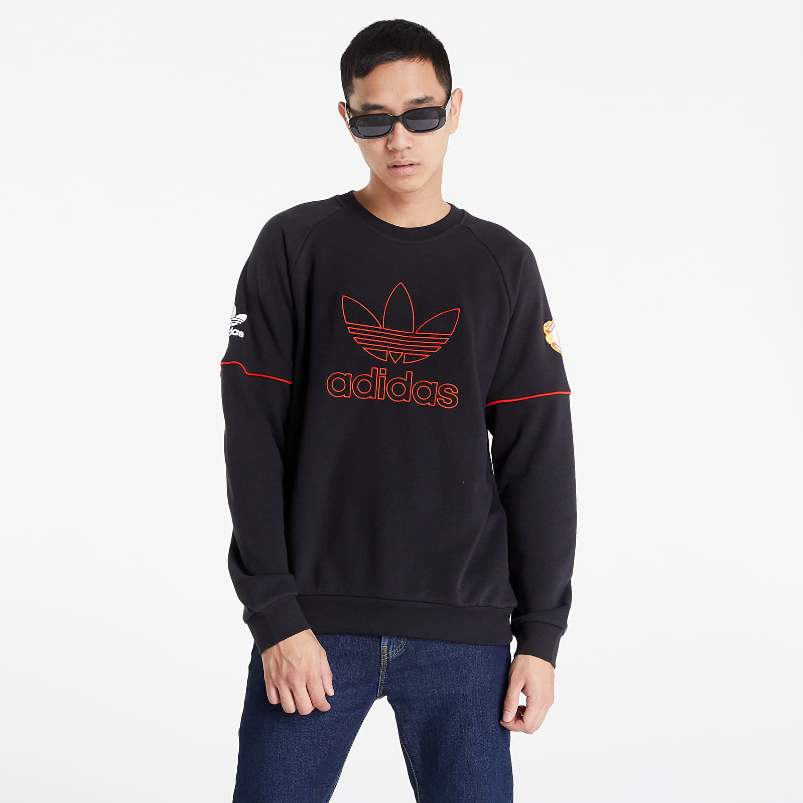 Puloverji   adidas Manchester United FT Crewneck Black