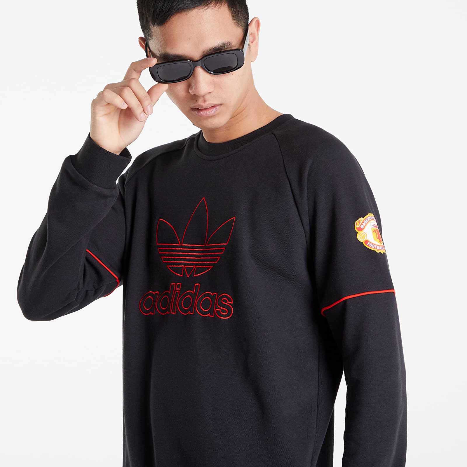 Puloverji   adidas Manchester United FT Crewneck Black