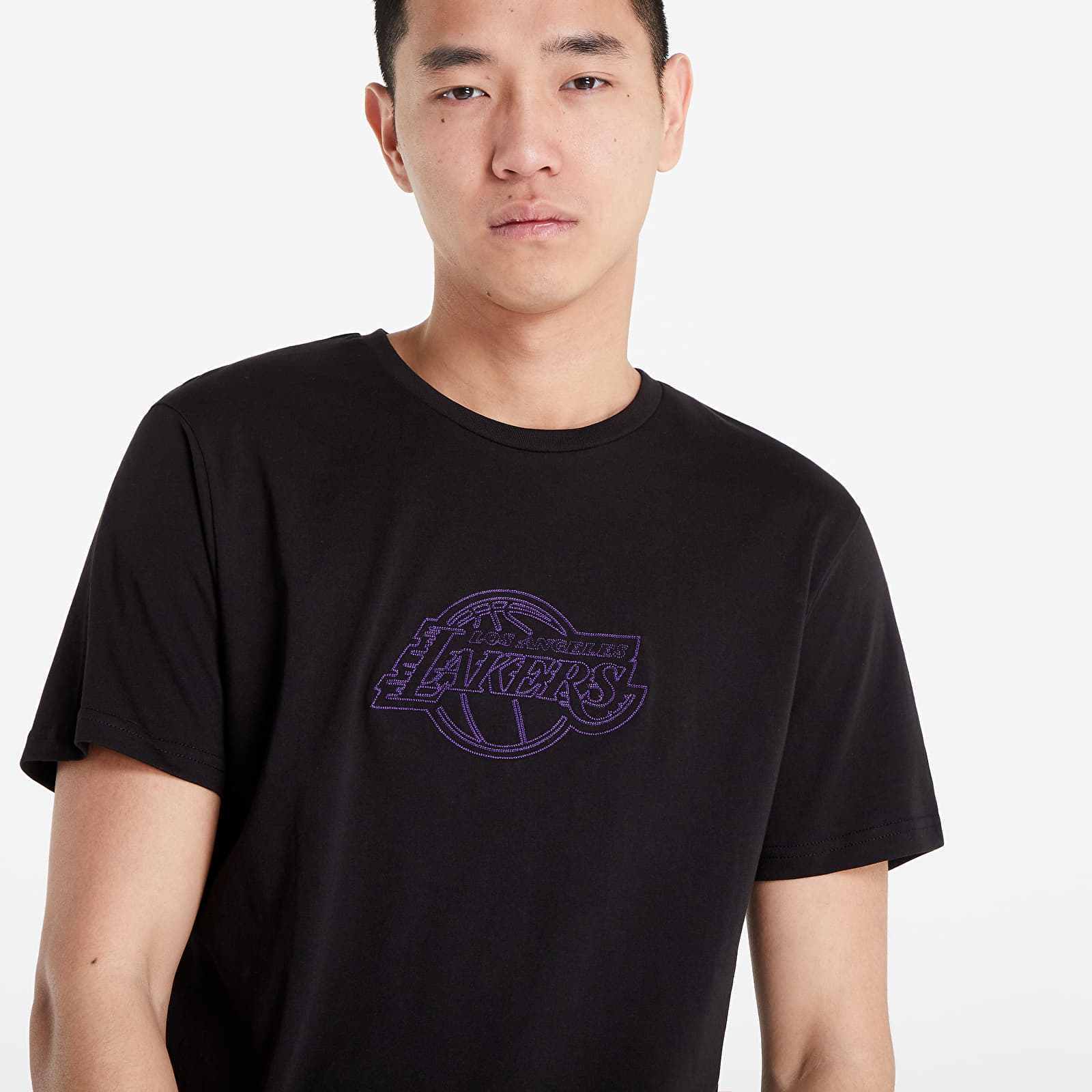 T-shirts New Era LA Lakers NBA Chain Stitch T-Shirt Black