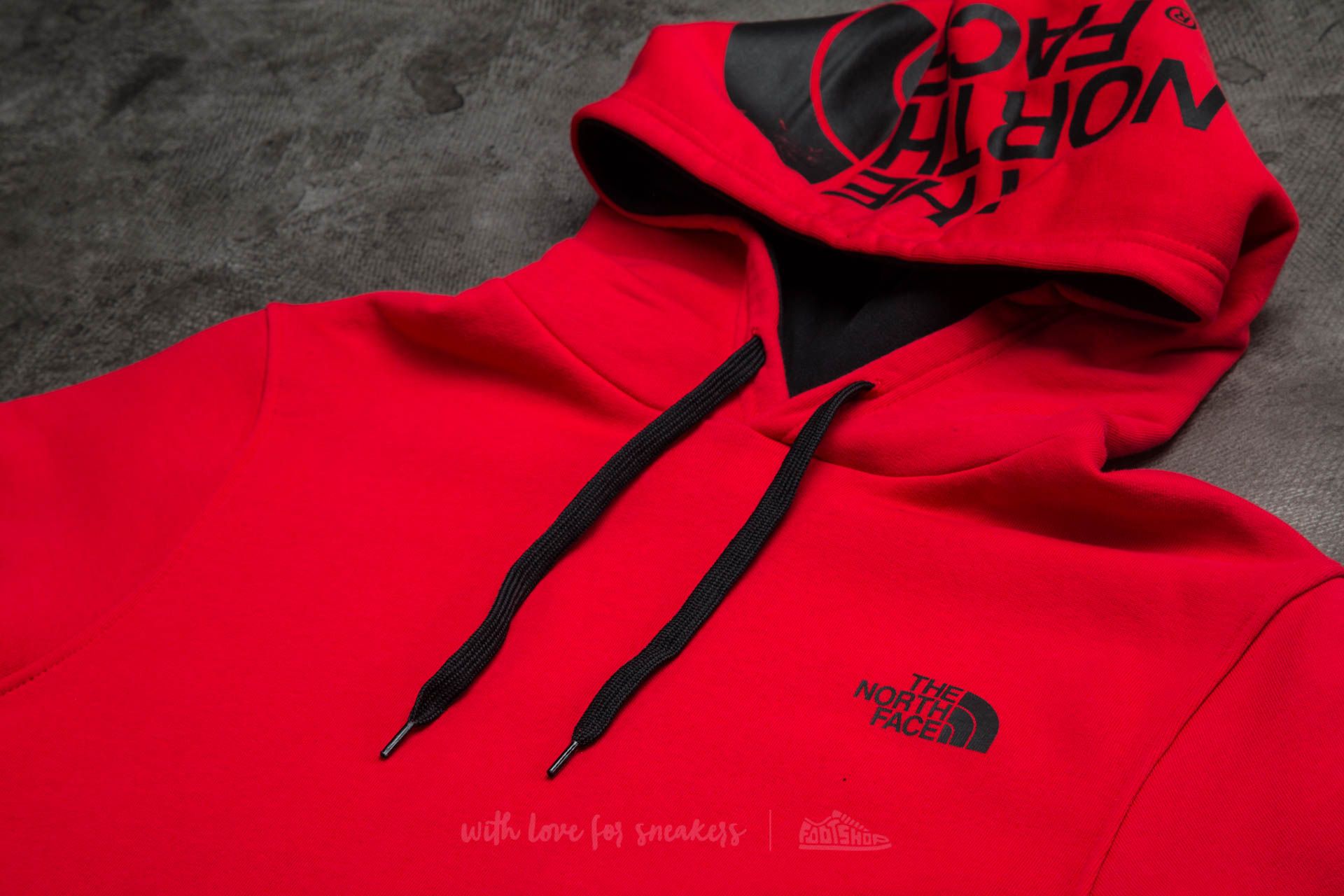 North face drew peak hoodie red hot sale