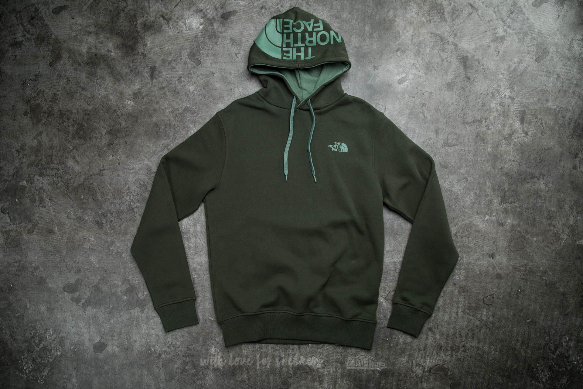 Green north face hoodie online
