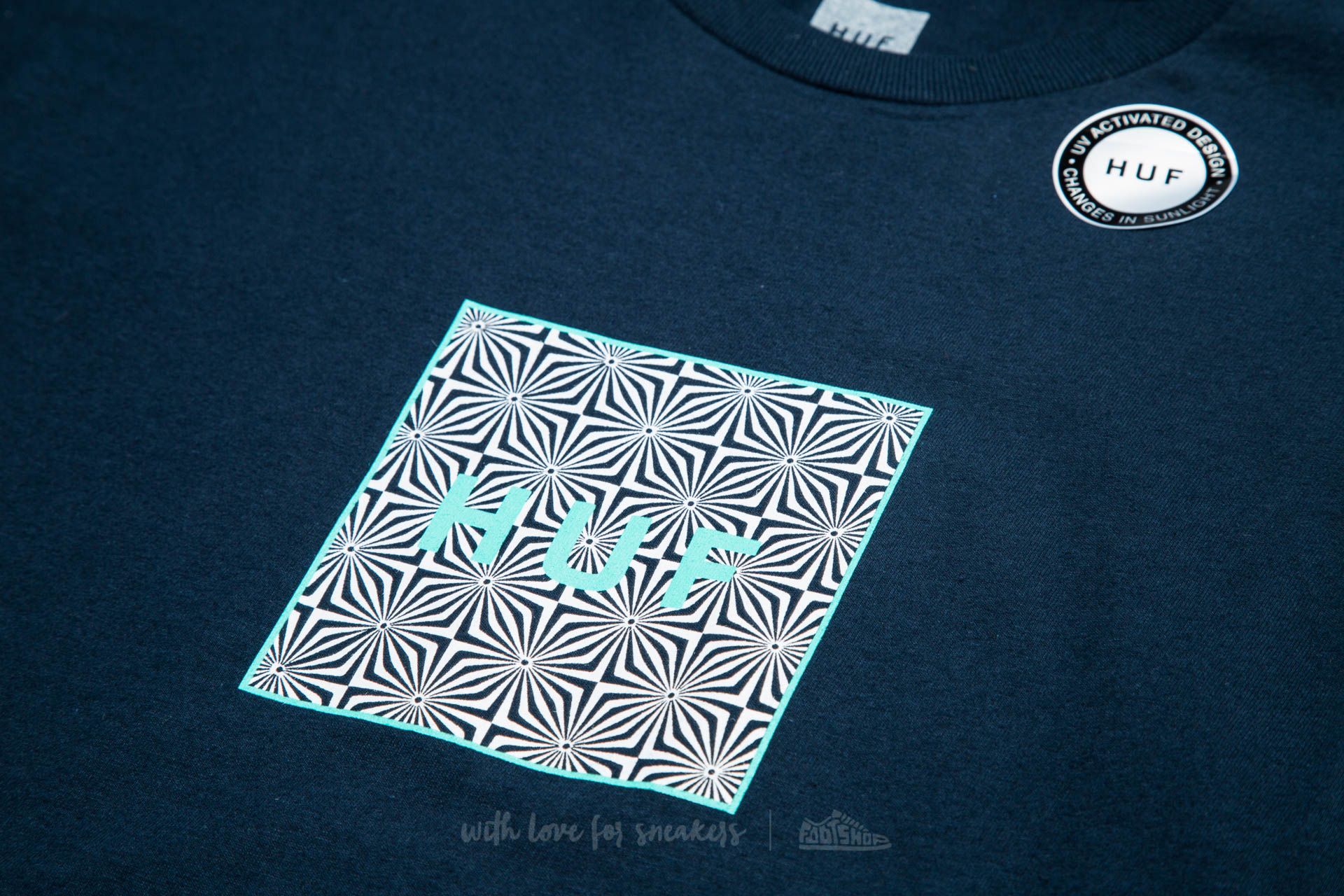 Trička HUF Apparel Box Logo UV Tee Navy