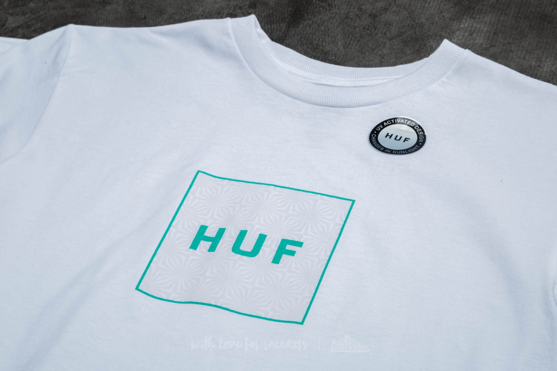 Koszulki i koszule HUF Apparel Box Logo UV Tee White