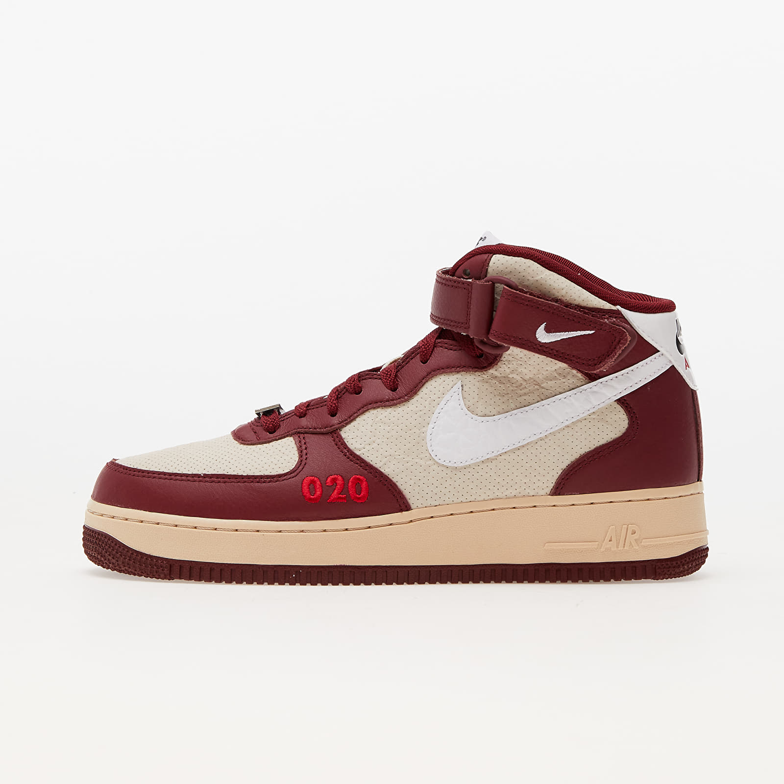 Herren Sneaker und Schuhe Nike Air Force 1 Mid Team Red/ White-Pearl White-Black