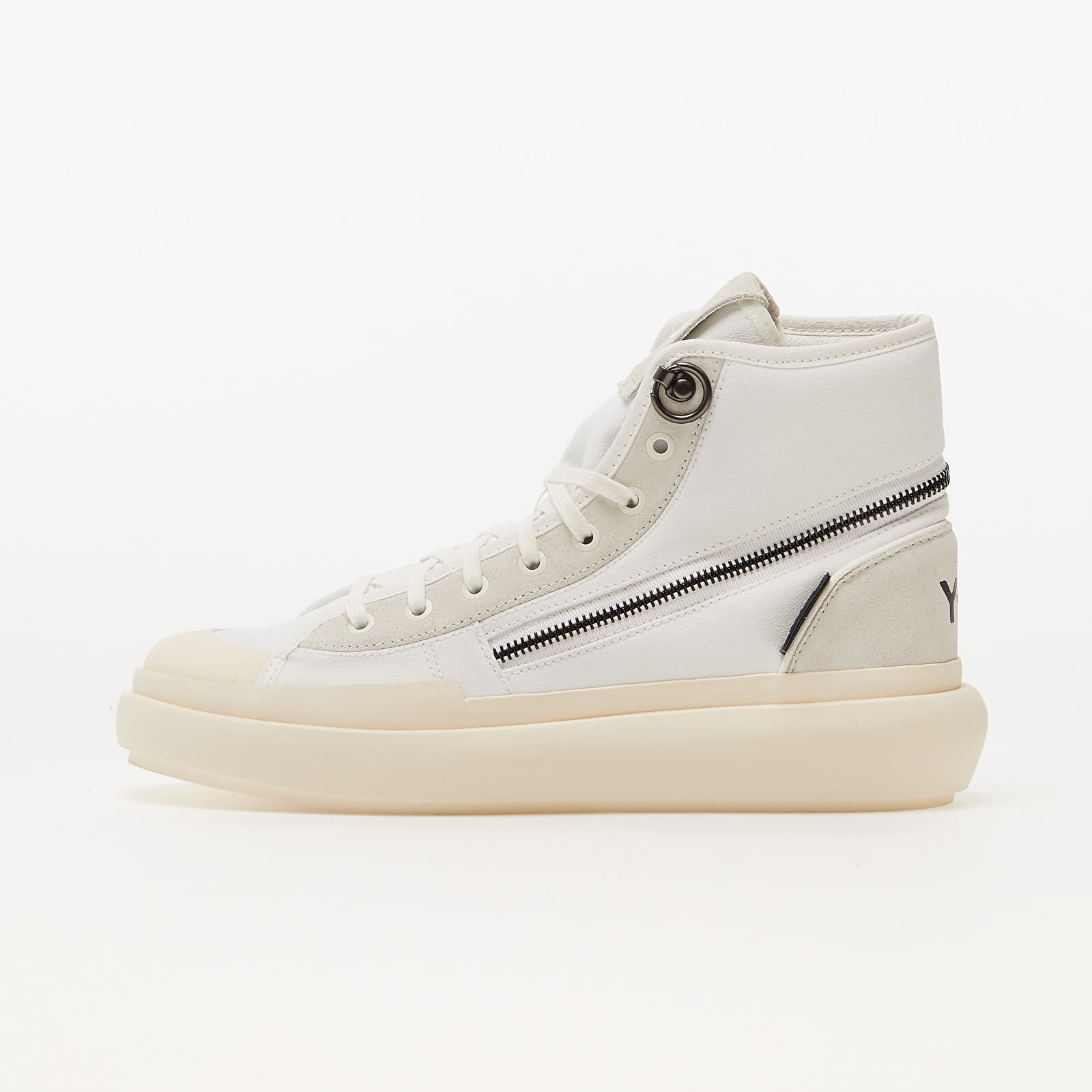 Încălțăminte și sneakerși pentru bărbați Y-3 Ajatu Court High Core White/ Orbit Grey/ Cream White