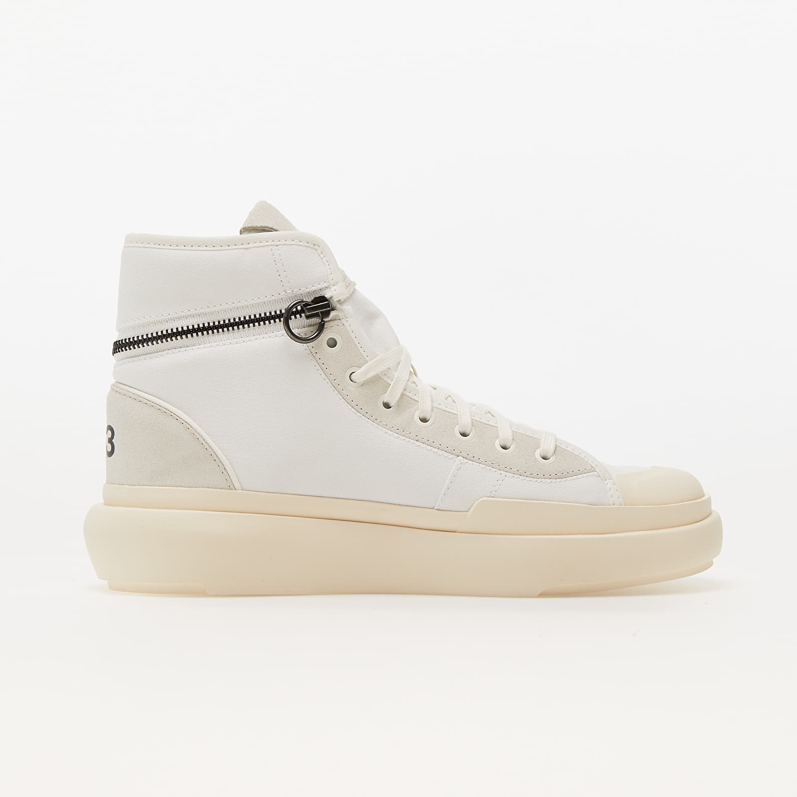 Încălțăminte și sneakerși pentru bărbați Y-3 Ajatu Court High Core White/ Orbit Grey/ Cream White