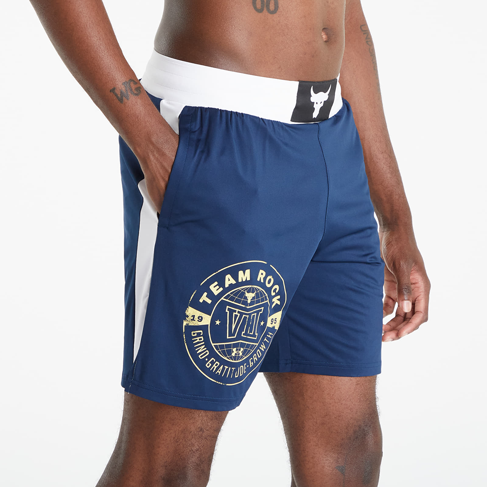 Shorts Under Armour Project Rock Boxing Shorts Academy White