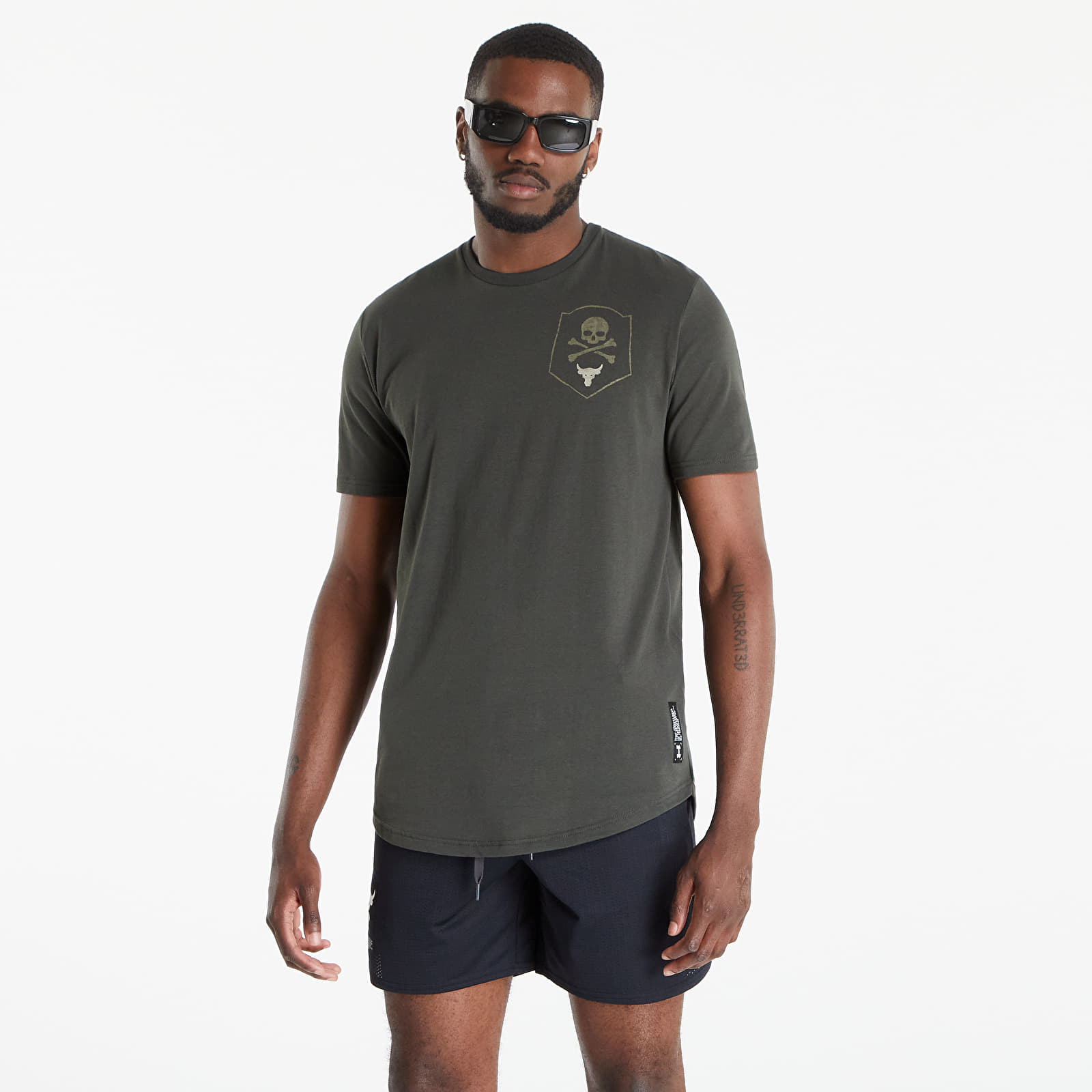T-shirts Under Armour Project Rock 100 Percent T-Shirt Baroque Green/ Tent/ Stone