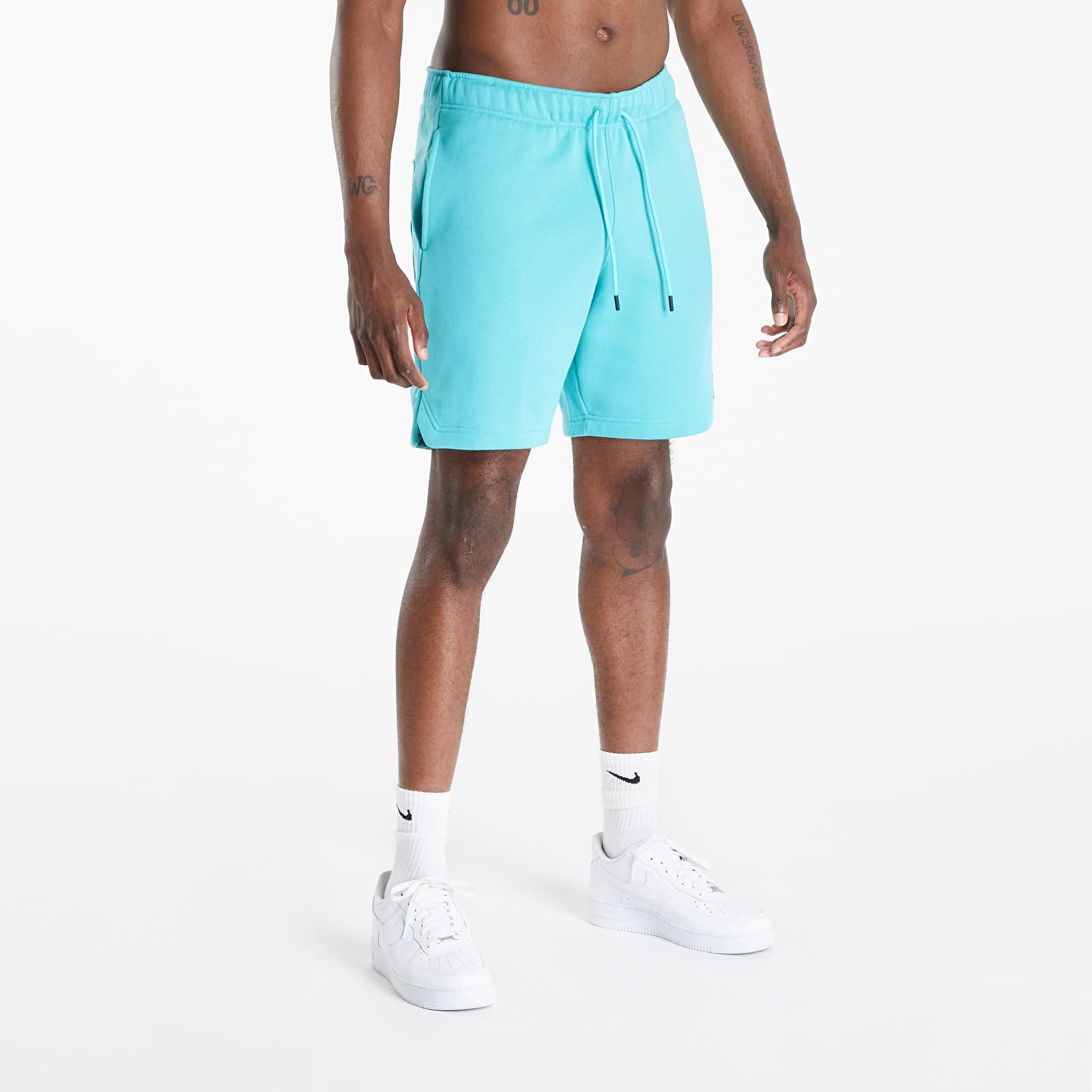 Šortai Jordan Essentials Fleece Short Washed Teal/ White