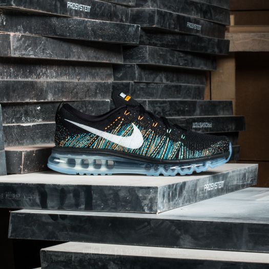 Shoes Nike Flyknit Max Black Summit White Blue Glow Footshop