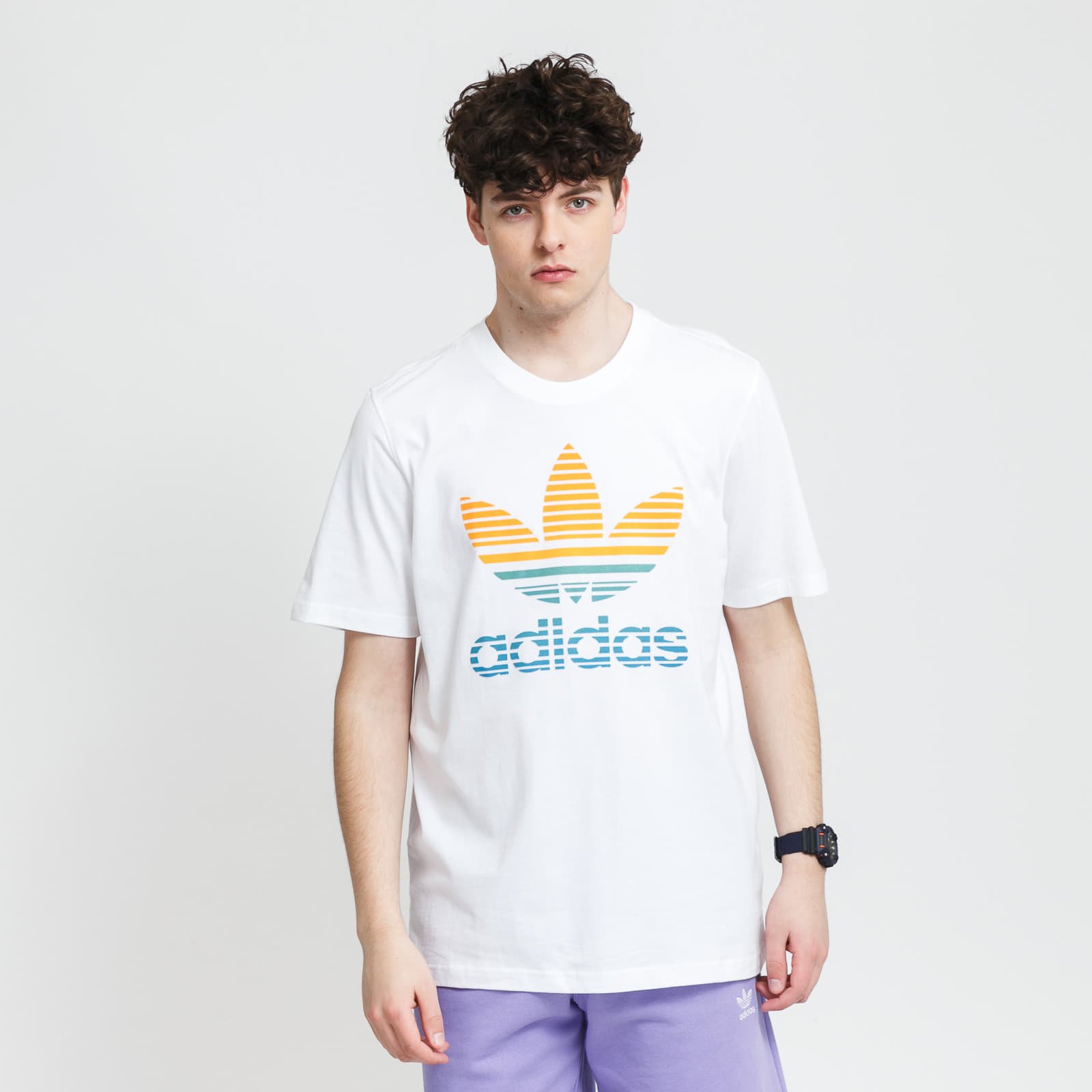 Marškinėliai adidas Originals Trefoil Ombre Tee White